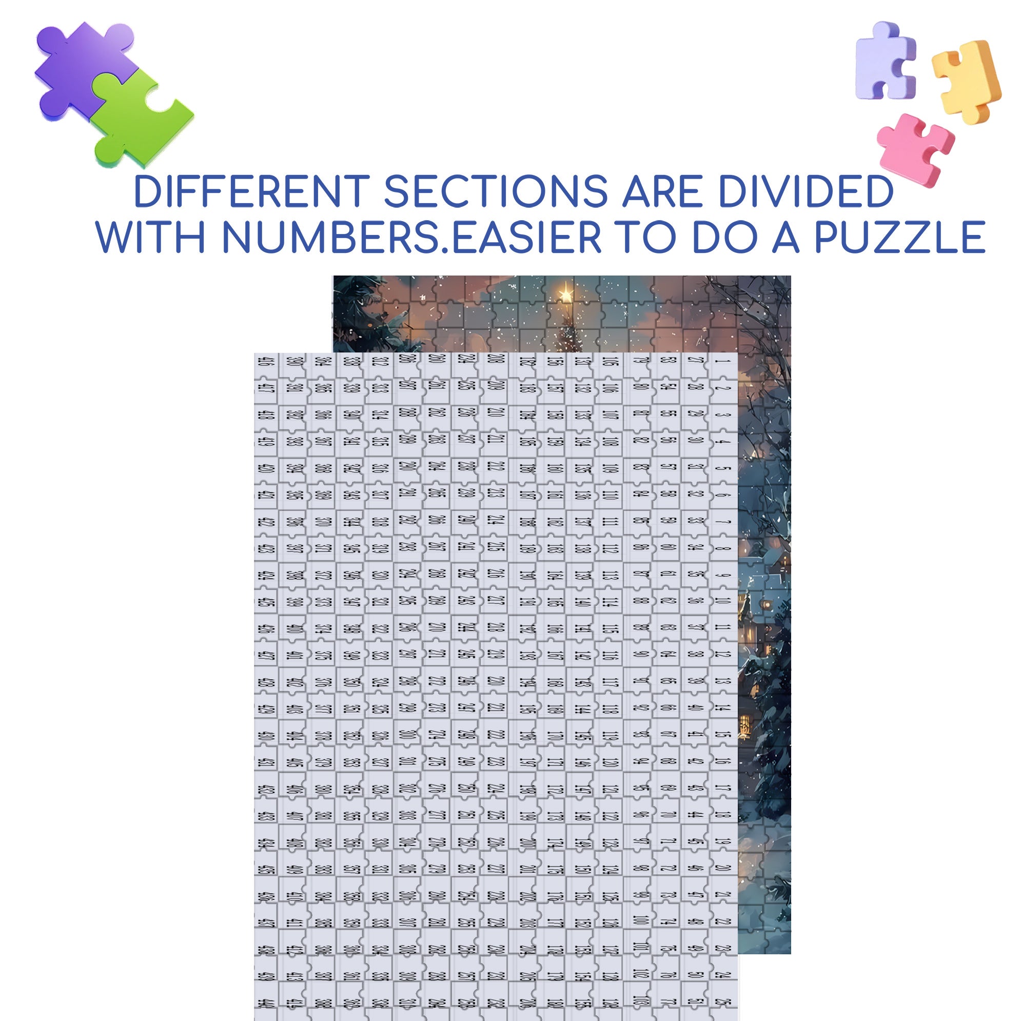 Merry Christmas  500pcs/1000pcs Jigsaw Puzzle, Scratch-Resistant, Interactive Family Game & Brain-Boosting DIY Decor, Perfect for Halloween, Christmas & New Year Gifts, Family Puzzle Game