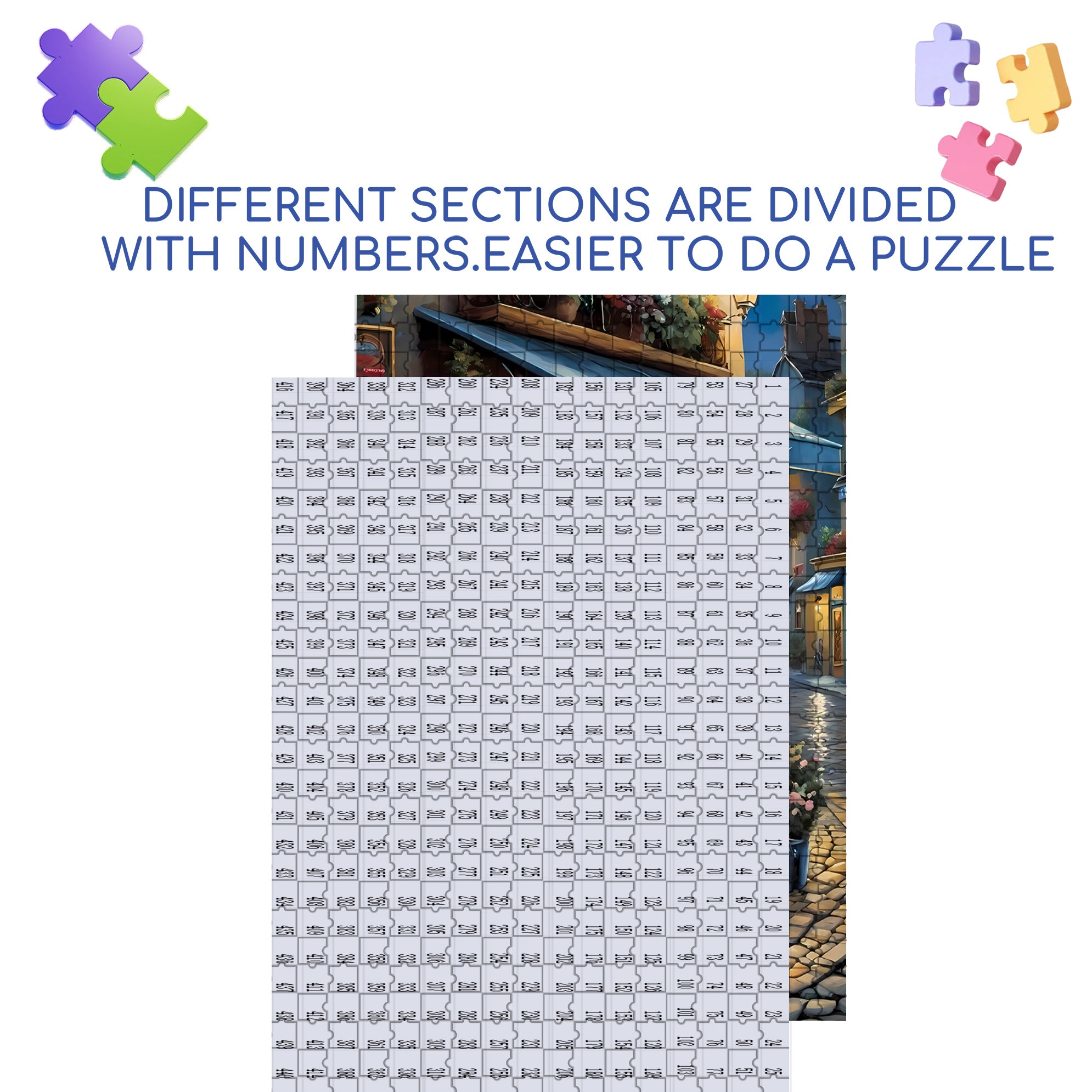 Midnight  500pcs/1000pcs Jigsaw Puzzle, Scratch-Resistant, Interactive Family Game & Brain-Boosting DIY Decor, Perfect for Halloween, Christmas & New Year Gifts, Family Puzzle Game