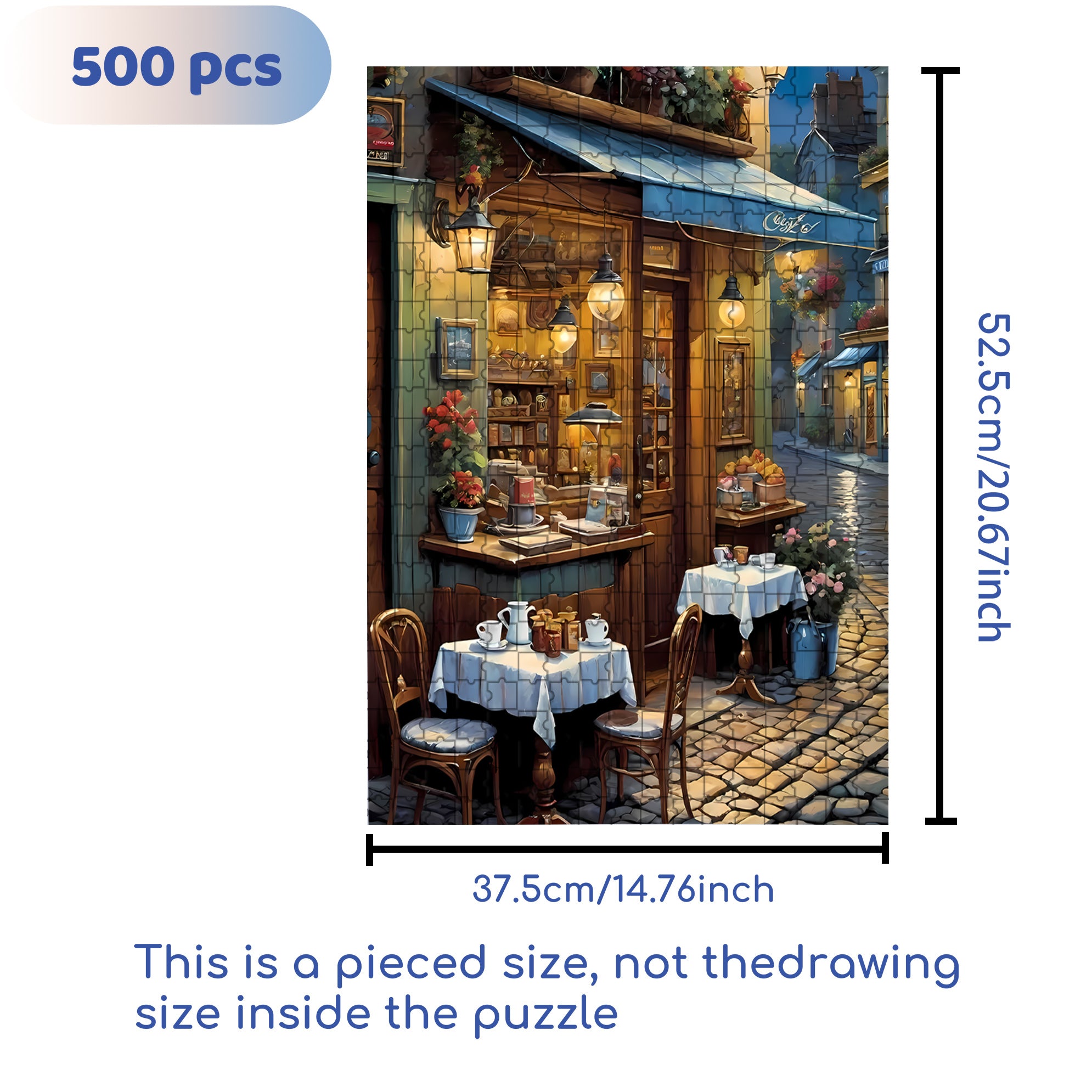 Midnight  500pcs/1000pcs Jigsaw Puzzle, Scratch-Resistant, Interactive Family Game & Brain-Boosting DIY Decor, Perfect for Halloween, Christmas & New Year Gifts, Family Puzzle Game