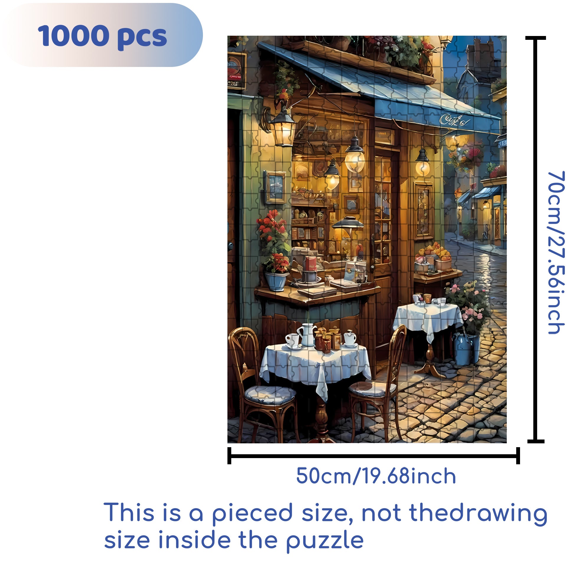 Midnight  500pcs/1000pcs Jigsaw Puzzle, Scratch-Resistant, Interactive Family Game & Brain-Boosting DIY Decor, Perfect for Halloween, Christmas & New Year Gifts, Family Puzzle Game