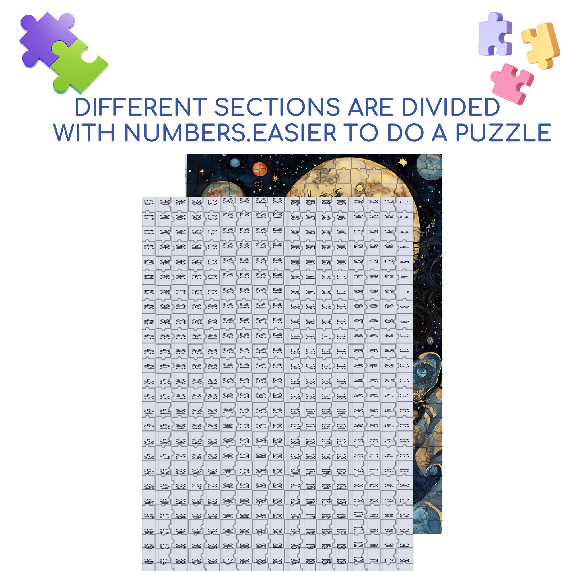 Moon Girl 500pcs/1000pcs Jigsaw Puzzle, Scratch-Resistant, Interactive Family Game & Brain-Boosting DIY Decor, Perfect for Halloween, Christmas & New Year Gifts, Family Puzzle Game
