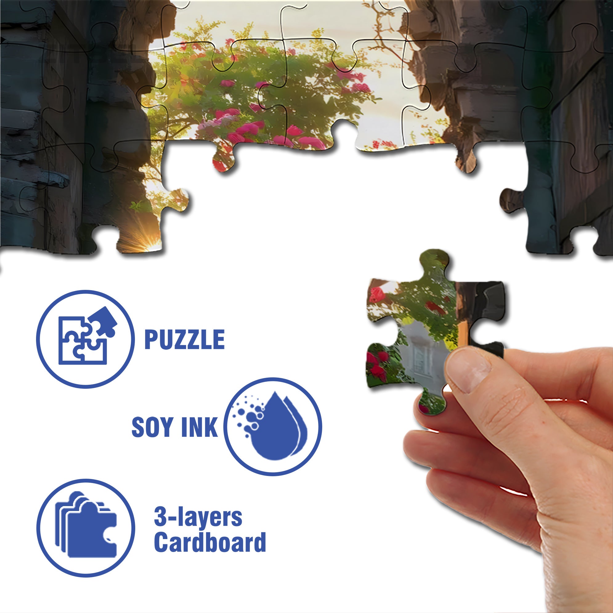 Moring 500pcs/1000pcs Jigsaw Puzzle, Scratch-Resistant, Interactive Family Game & Brain-Boosting DIY Decor, Perfect for Halloween, Christmas & New Year Gifts, Family Puzzle Game