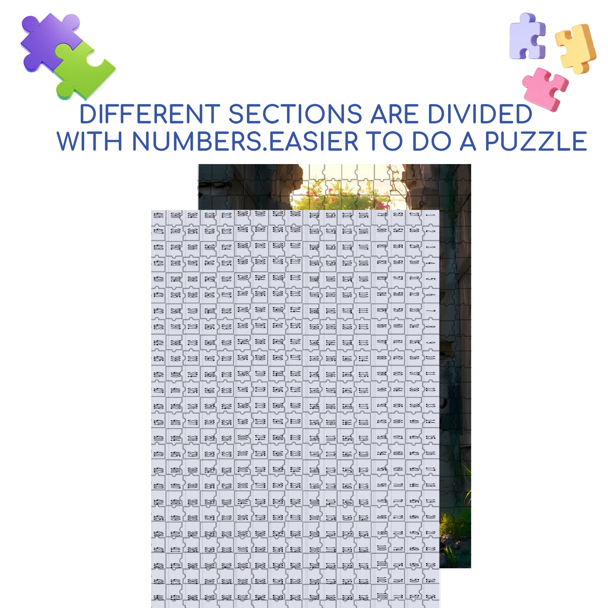 Moring 500pcs/1000pcs Jigsaw Puzzle, Scratch-Resistant, Interactive Family Game & Brain-Boosting DIY Decor, Perfect for Halloween, Christmas & New Year Gifts, Family Puzzle Game