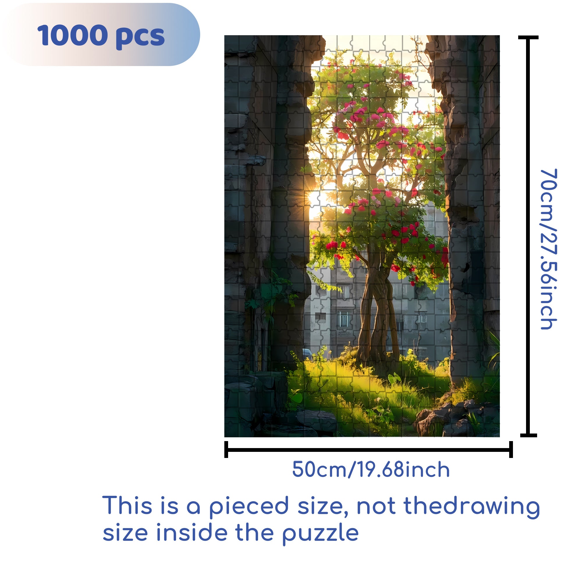 Moring 500pcs/1000pcs Jigsaw Puzzle, Scratch-Resistant, Interactive Family Game & Brain-Boosting DIY Decor, Perfect for Halloween, Christmas & New Year Gifts, Family Puzzle Game
