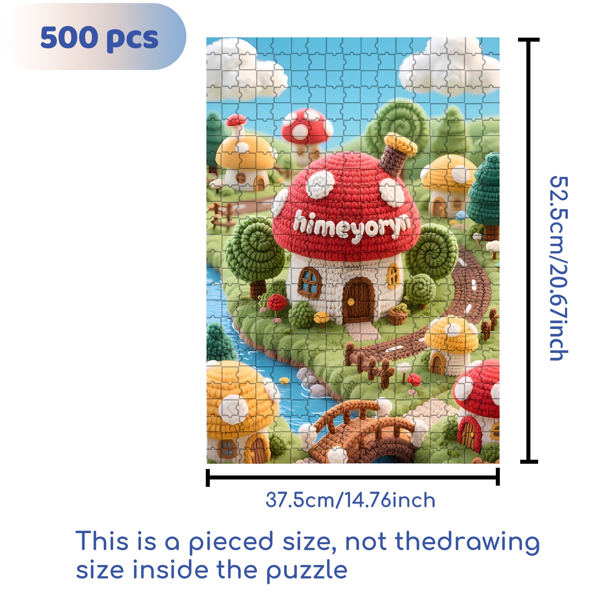 Mushrooms 500pcs/1000pcs Jigsaw Puzzle, Scratch-Resistant, Interactive Family Game & Brain-Boosting DIY Decor, Perfect for Halloween, Christmas & New Year Gifts, Family Puzzle Game