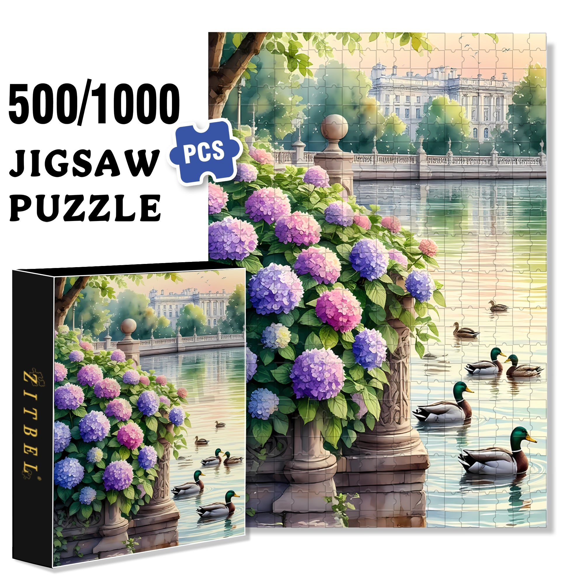 Park 500pcs/1000pcs Jigsaw Puzzle, Scratch-Resistant, Interactive Family Game & Brain-Boosting DIY Decor, Perfect for Halloween, Christmas & New Year Gifts, Family Puzzle Game