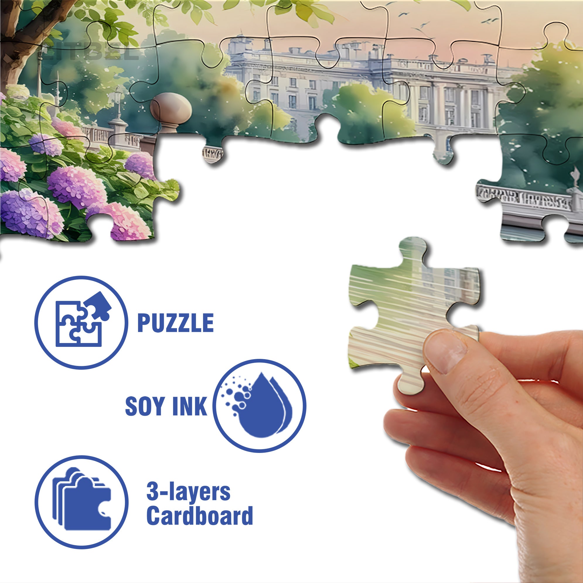 Park 500pcs/1000pcs Jigsaw Puzzle, Scratch-Resistant, Interactive Family Game & Brain-Boosting DIY Decor, Perfect for Halloween, Christmas & New Year Gifts, Family Puzzle Game