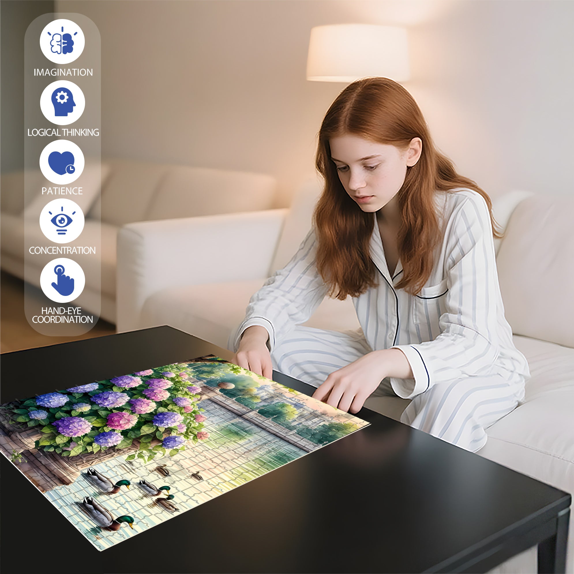 Park 500pcs/1000pcs Jigsaw Puzzle, Scratch-Resistant, Interactive Family Game & Brain-Boosting DIY Decor, Perfect for Halloween, Christmas & New Year Gifts, Family Puzzle Game