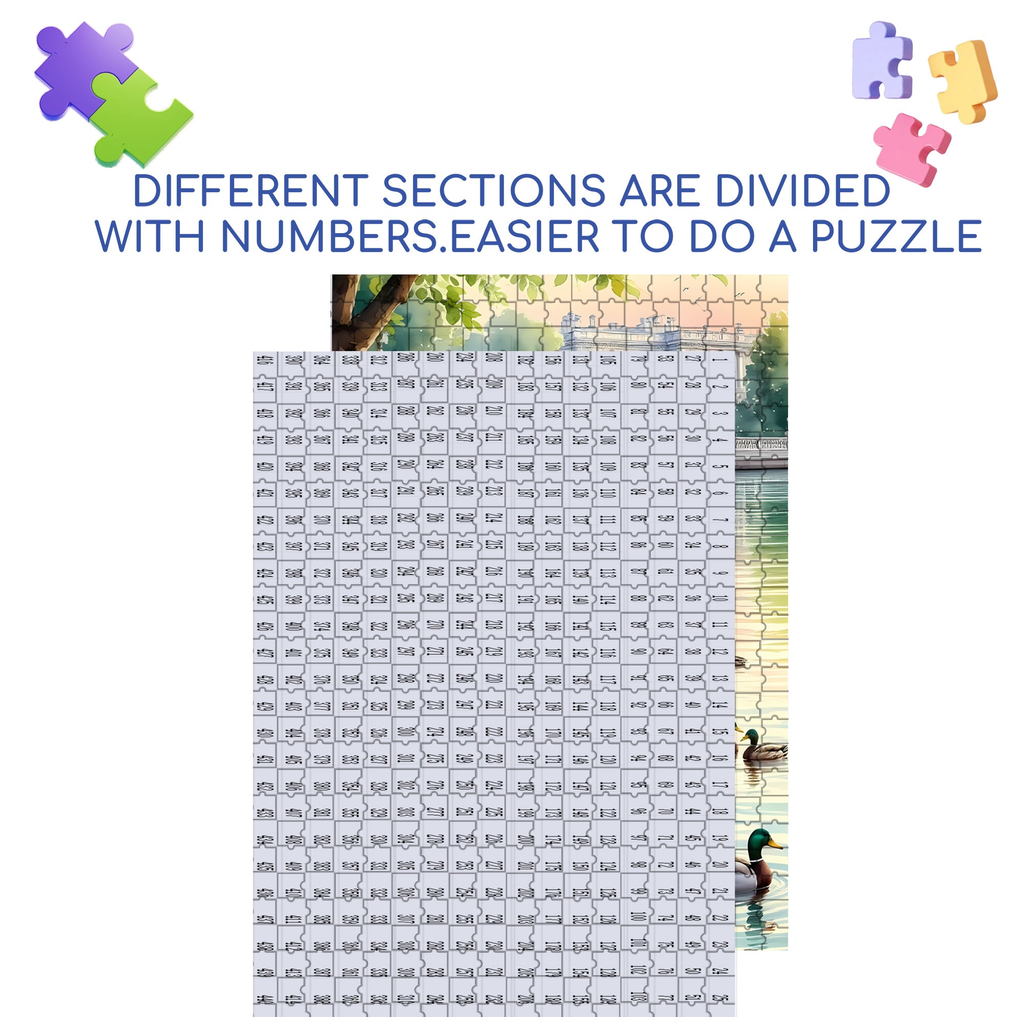 Park 500pcs/1000pcs Jigsaw Puzzle, Scratch-Resistant, Interactive Family Game & Brain-Boosting DIY Decor, Perfect for Halloween, Christmas & New Year Gifts, Family Puzzle Game