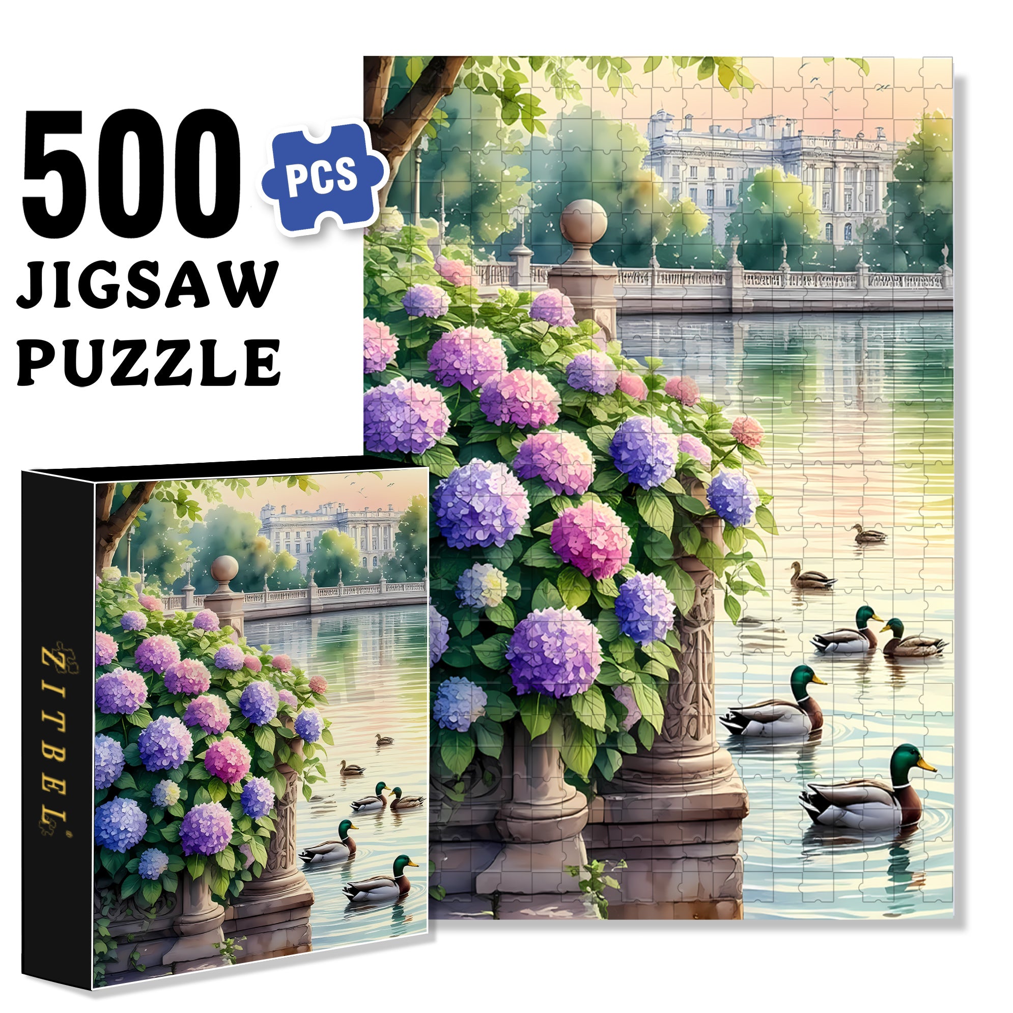 Park 500pcs/1000pcs Jigsaw Puzzle, Scratch-Resistant, Interactive Family Game & Brain-Boosting DIY Decor, Perfect for Halloween, Christmas & New Year Gifts, Family Puzzle Game