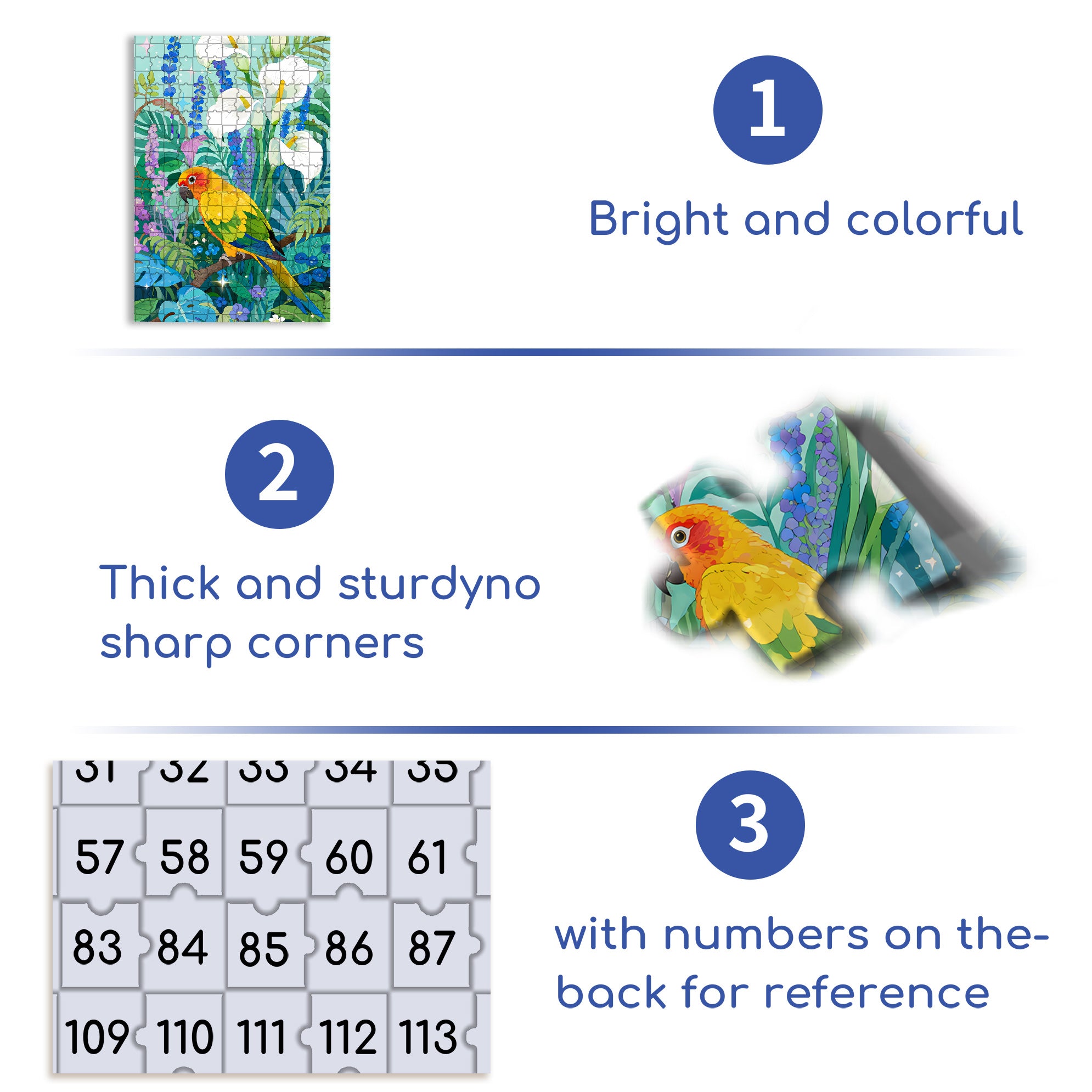 Parrot 500pcs/1000pcs Jigsaw Puzzle, Scratch-Resistant, Interactive Family Game & Brain-Boosting DIY Decor, Perfect for Halloween, Christmas & New Year Gifts, Family Puzzle Game