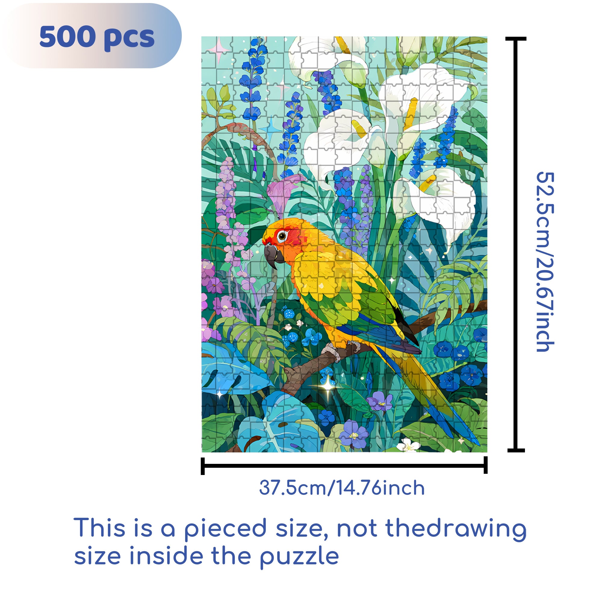 Parrot 500pcs/1000pcs Jigsaw Puzzle, Scratch-Resistant, Interactive Family Game & Brain-Boosting DIY Decor, Perfect for Halloween, Christmas & New Year Gifts, Family Puzzle Game