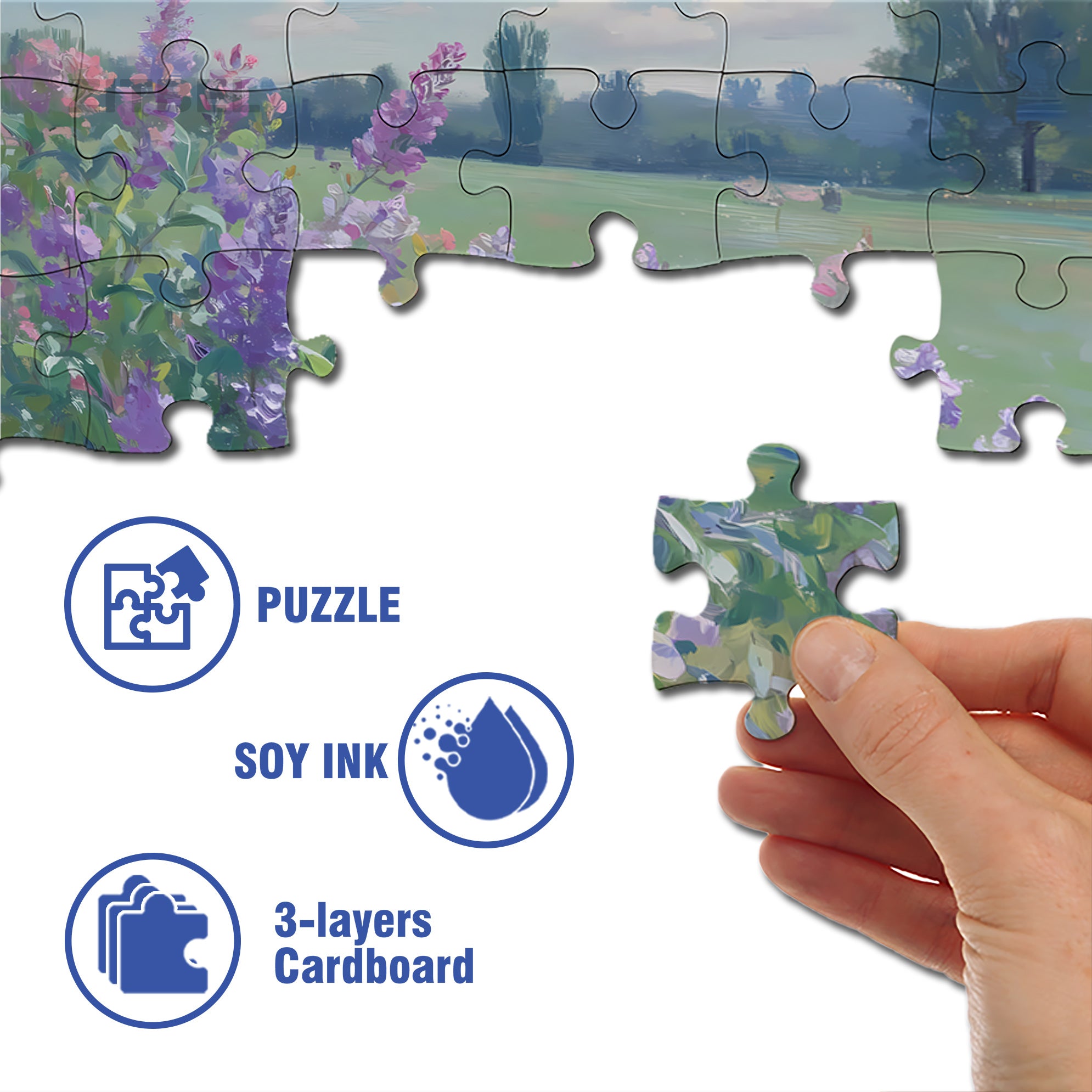 Picnic 500pcs/1000pcs Jigsaw Puzzle, Scratch-Resistant, Interactive Family Game & Brain-Boosting DIY Decor, Perfect for Halloween, Christmas & New Year Gifts, Family Puzzle Game