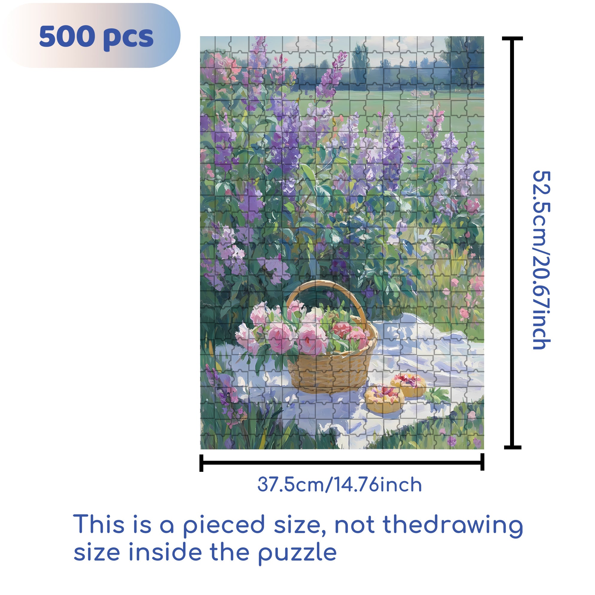 Picnic 500pcs/1000pcs Jigsaw Puzzle, Scratch-Resistant, Interactive Family Game & Brain-Boosting DIY Decor, Perfect for Halloween, Christmas & New Year Gifts, Family Puzzle Game