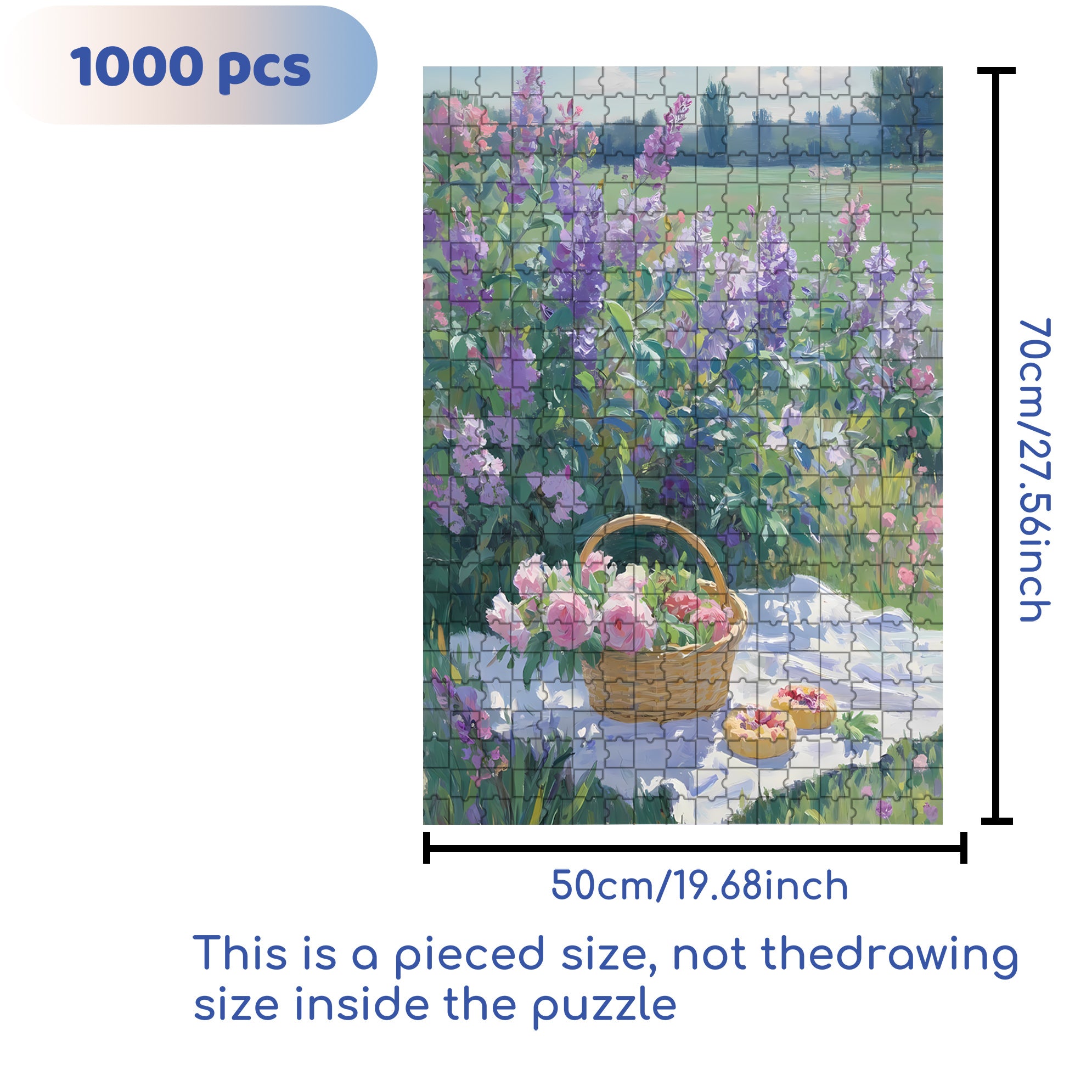 Picnic 500pcs/1000pcs Jigsaw Puzzle, Scratch-Resistant, Interactive Family Game & Brain-Boosting DIY Decor, Perfect for Halloween, Christmas & New Year Gifts, Family Puzzle Game