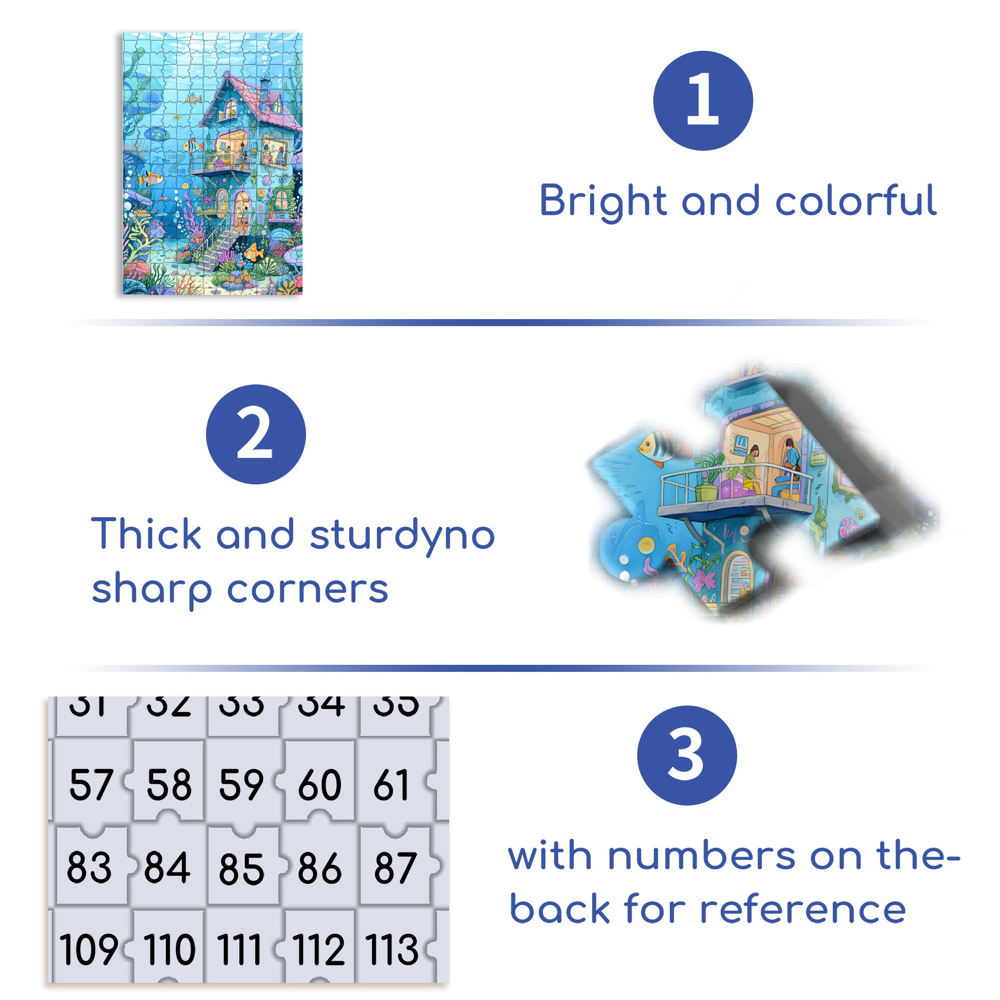 Sea 500pcs/1000pcs Jigsaw Puzzle, Scratch-Resistant, Interactive Family Game & Brain-Boosting DIY Decor, Perfect for Halloween, Christmas & New Year Gifts, Family Puzzle Game