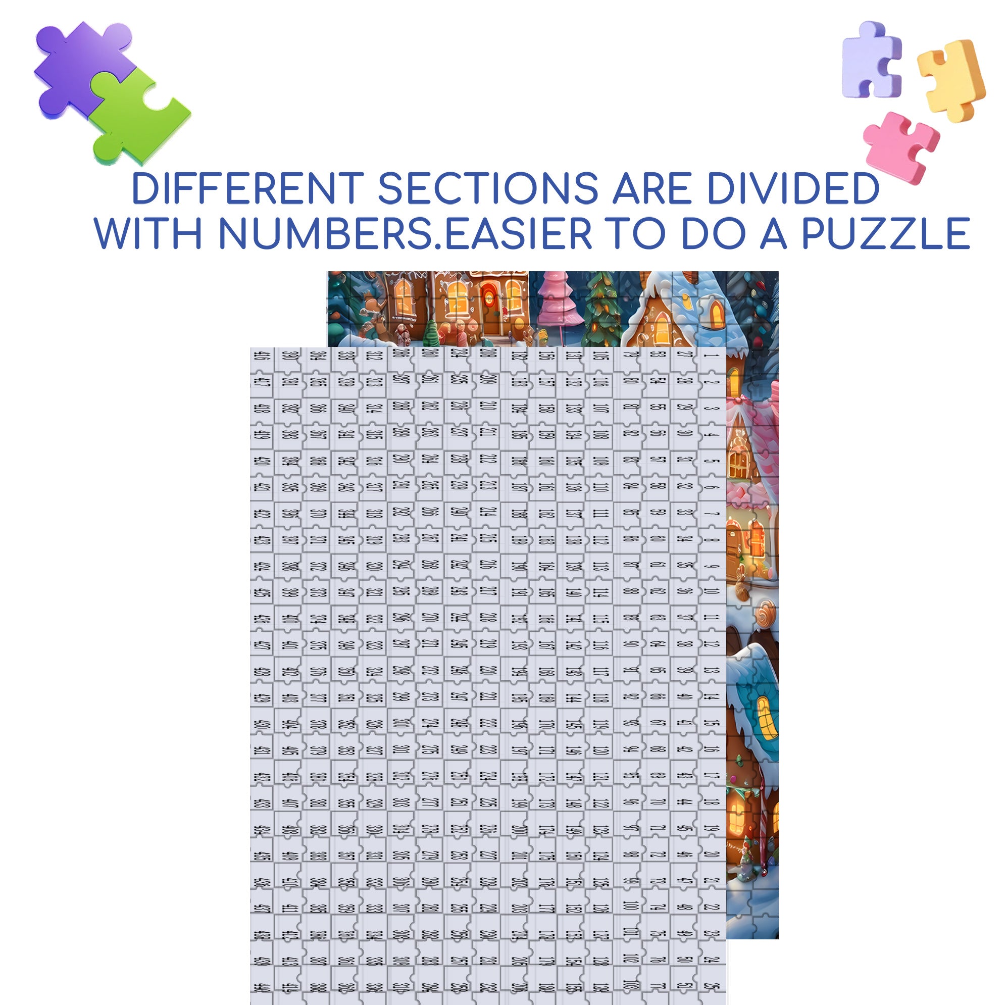 Snow Night 500pcs/1000pcs Jigsaw Puzzle, Scratch-Resistant, Interactive Family Game & Brain-Boosting DIY Decor, Perfect for Halloween, Christmas & New Year Gifts, Family Puzzle Game