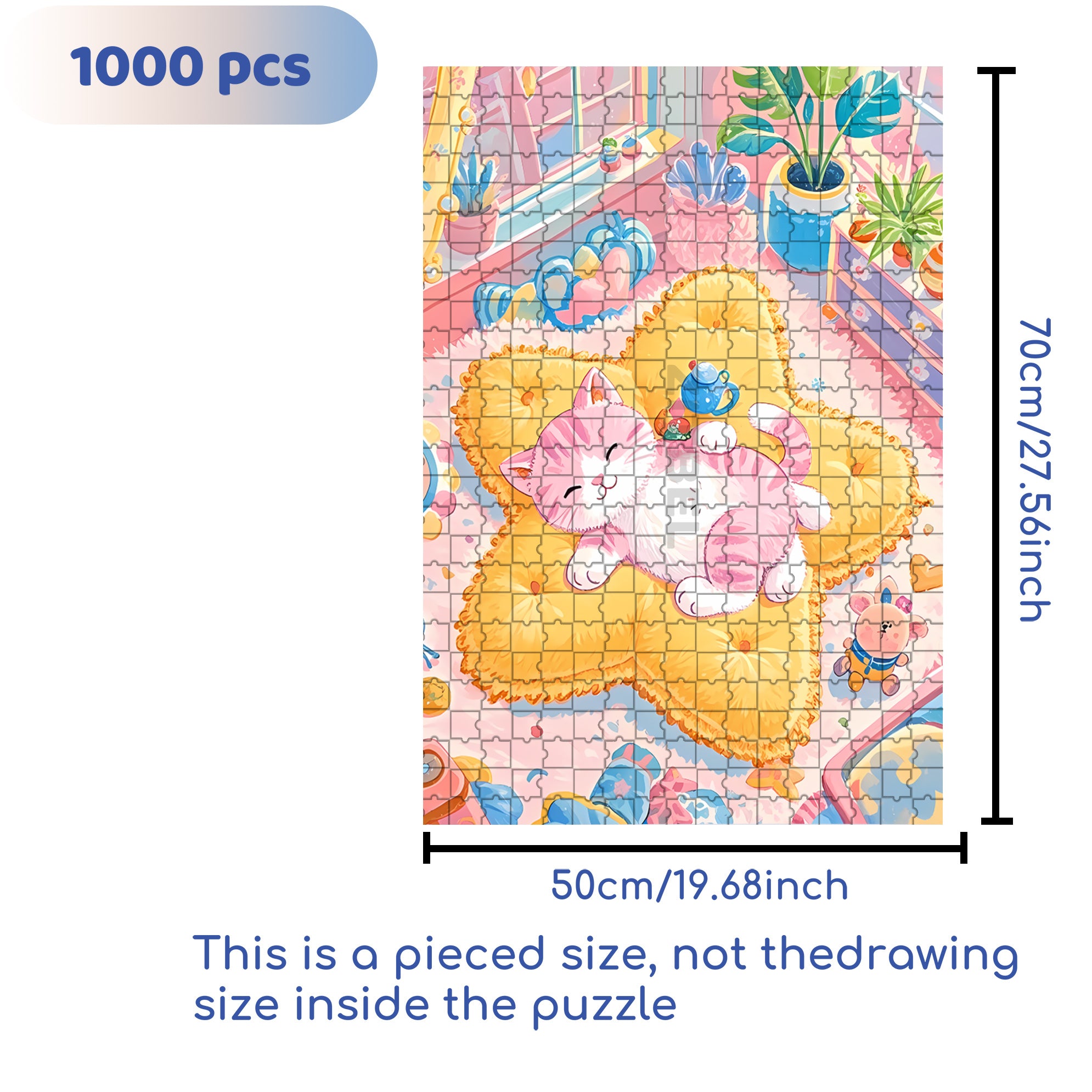 Star 500pcs/1000pcs Jigsaw Puzzle, Scratch-Resistant, Interactive Family Game & Brain-Boosting DIY Decor, Perfect for Halloween, Christmas & New Year Gifts, Family Puzzle Game