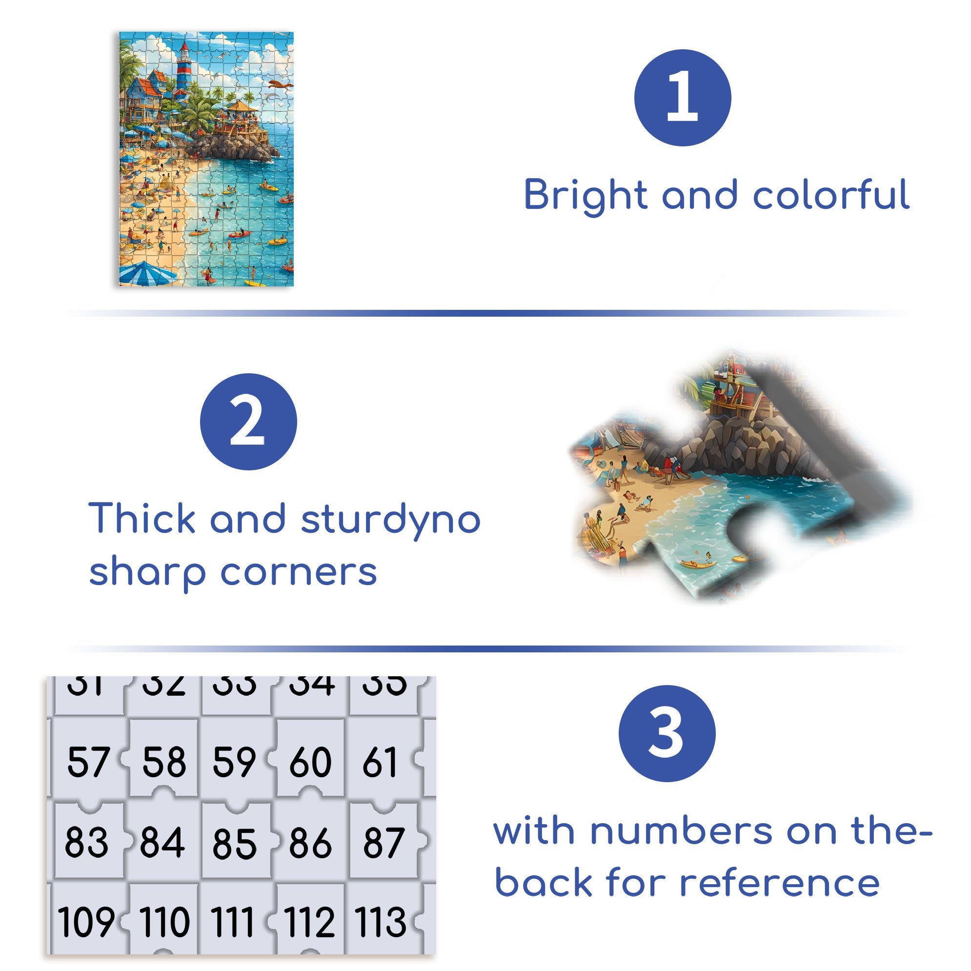Sunny Beach Day Activities 500pcs/1000pcs Jigsaw Puzzle, Scratch-Resistant, Interactive Family Game & Brain-Boosting DIY Decor, Perfect for Halloween, Christmas & New Year Gifts, Family Puzzle Game