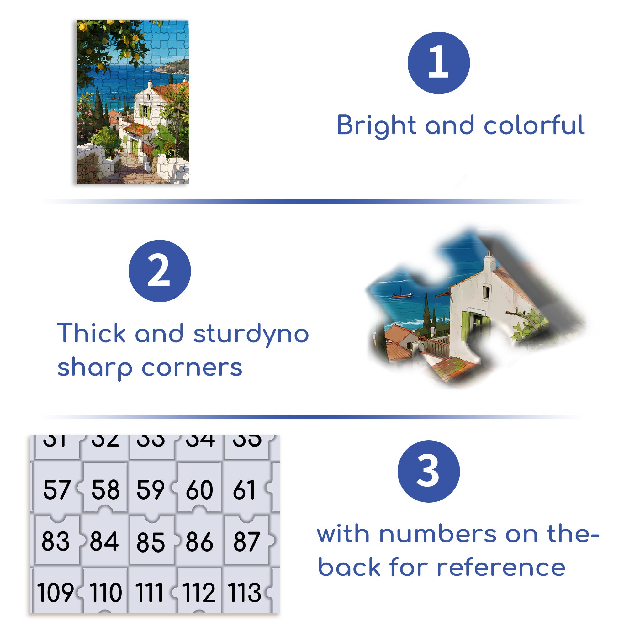 Town 500pcs/1000pcs Jigsaw Puzzle, Scratch-Resistant, Interactive Family Game & Brain-Boosting DIY Decor, Perfect for Halloween, Christmas & New Year Gifts, Family Puzzle Game