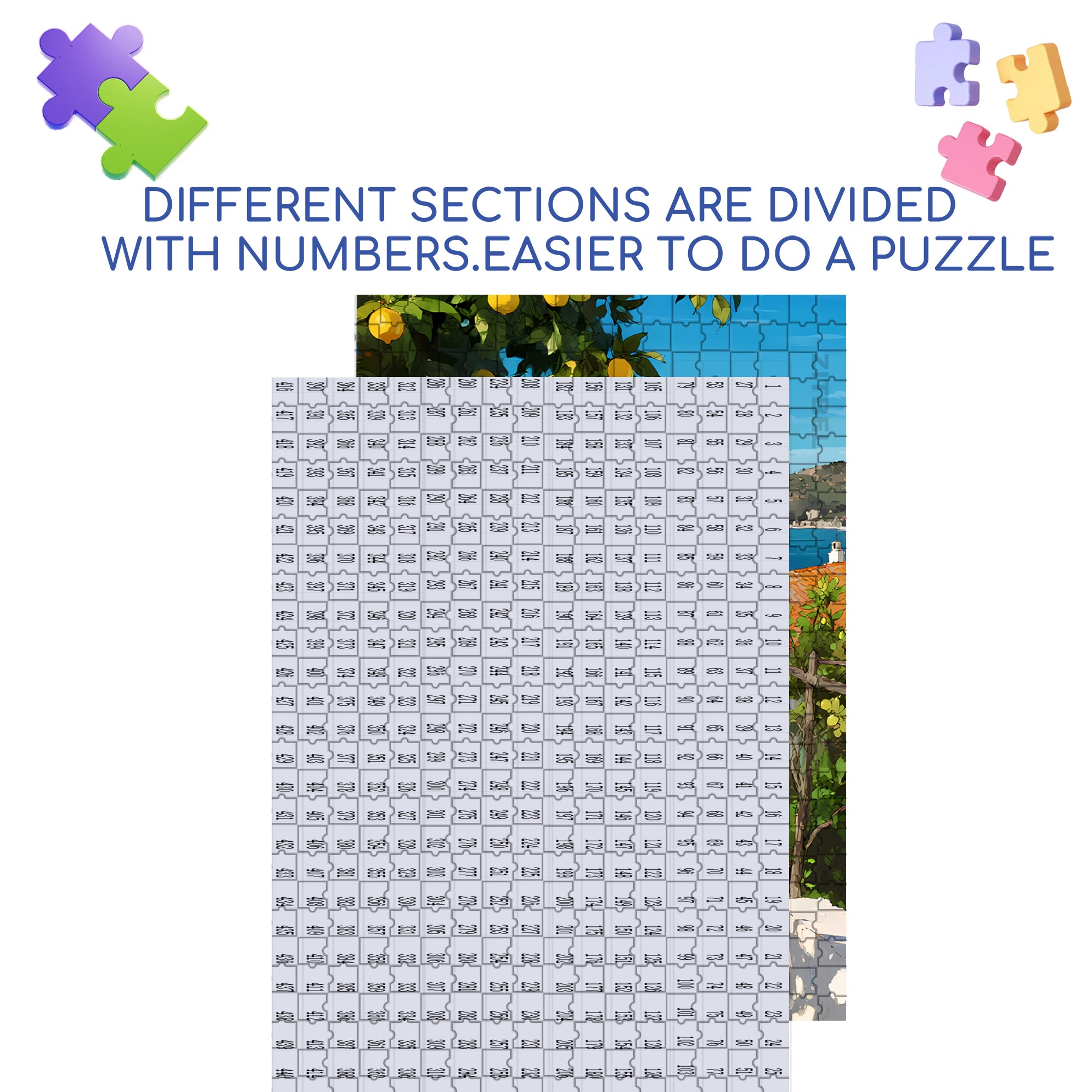Town 500pcs/1000pcs Jigsaw Puzzle, Scratch-Resistant, Interactive Family Game & Brain-Boosting DIY Decor, Perfect for Halloween, Christmas & New Year Gifts, Family Puzzle Game