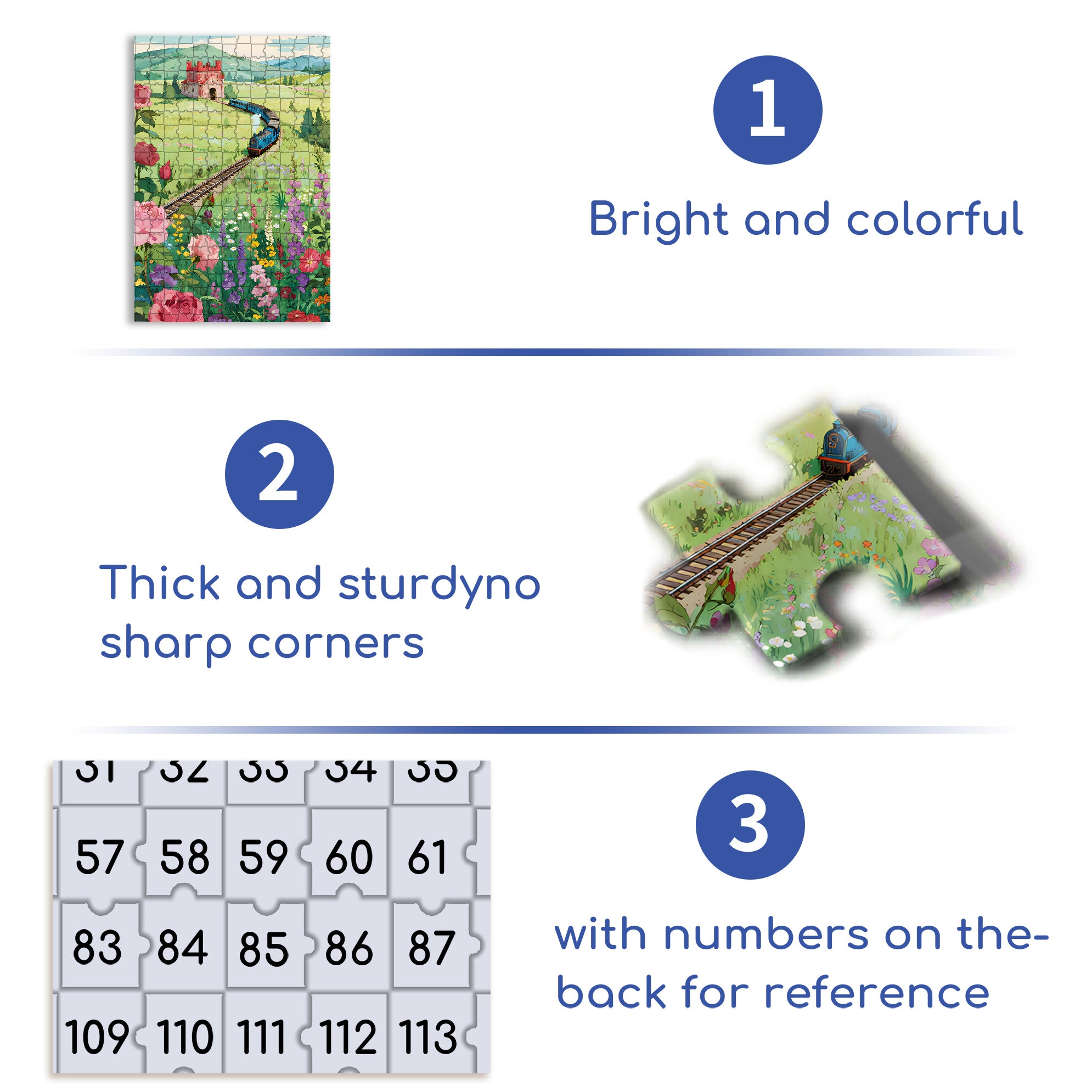 Train 500pcs/1000pcs Jigsaw Puzzle, Scratch-Resistant, Interactive Family Game & Brain-Boosting DIY Decor, Perfect for Halloween, Christmas & New Year Gifts, Family Puzzle Game