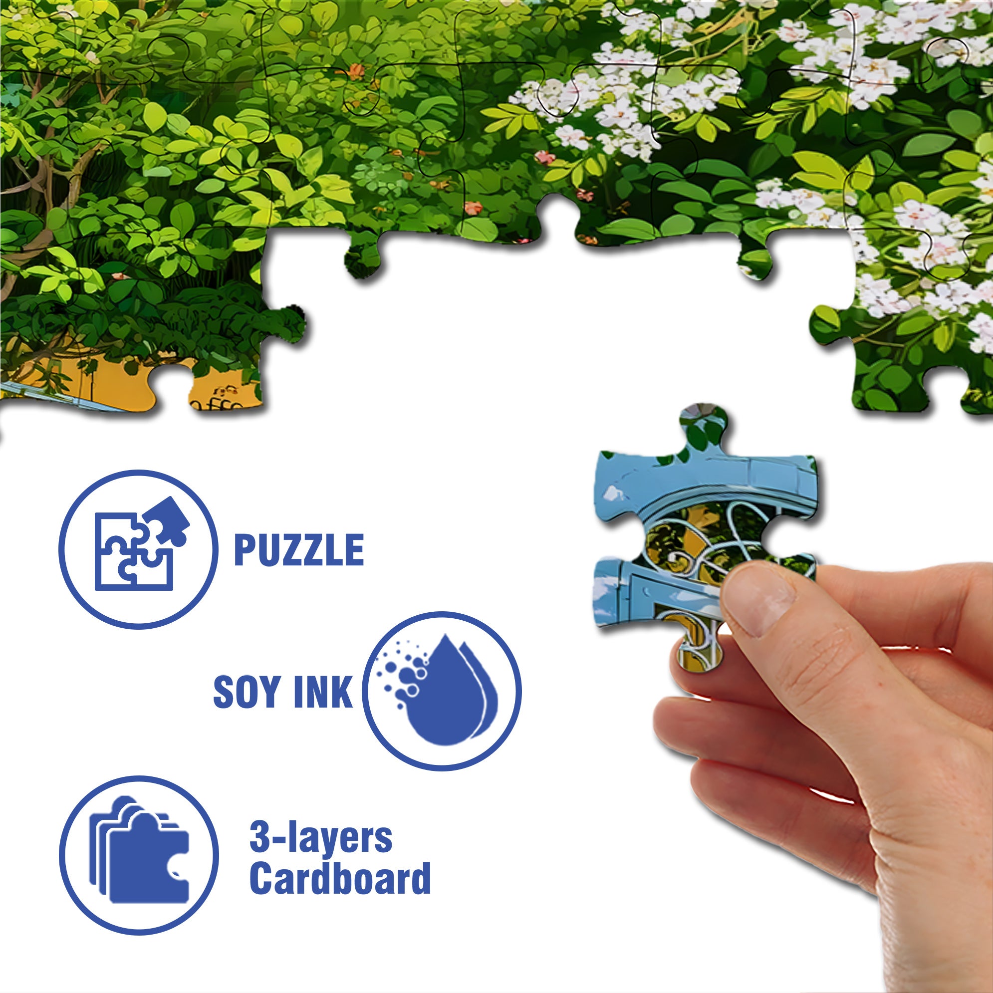 Tranquility 500pcs/1000pcs Jigsaw Puzzle, Scratch-Resistant, Interactive Family Game & Brain-Boosting DIY Decor, Perfect for Halloween, Christmas & New Year Gifts, Family Puzzle Game