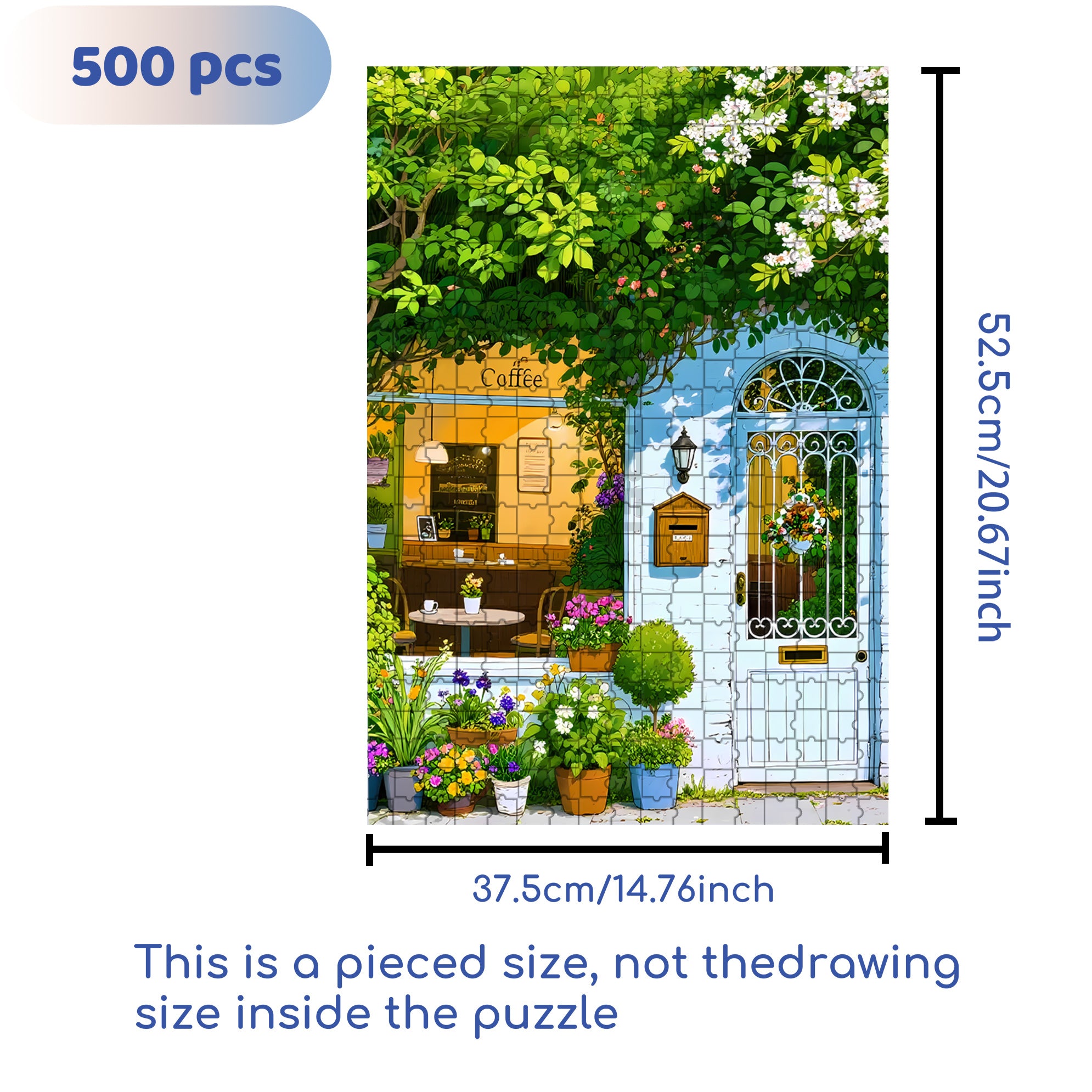 Tranquility 500pcs/1000pcs Jigsaw Puzzle, Scratch-Resistant, Interactive Family Game & Brain-Boosting DIY Decor, Perfect for Halloween, Christmas & New Year Gifts, Family Puzzle Game