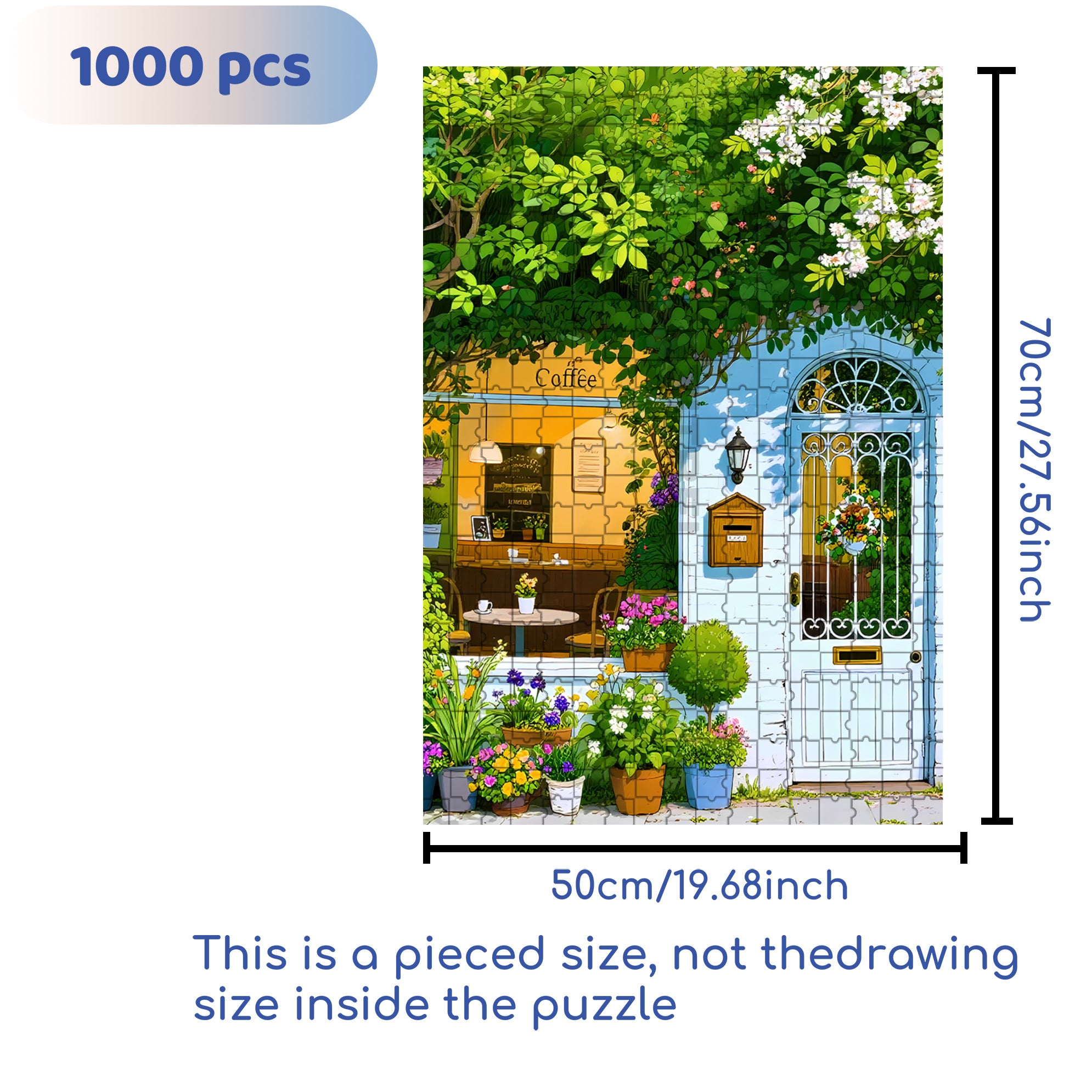 Tranquility 500pcs/1000pcs Jigsaw Puzzle, Scratch-Resistant, Interactive Family Game & Brain-Boosting DIY Decor, Perfect for Halloween, Christmas & New Year Gifts, Family Puzzle Game