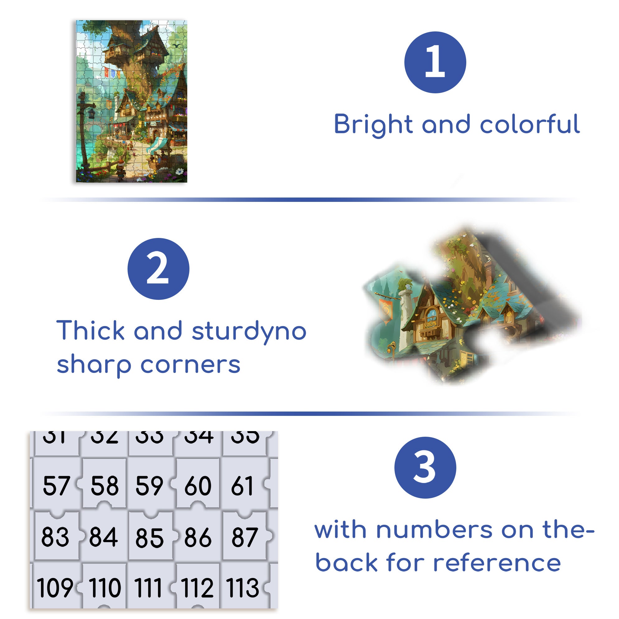 Tree House 500pcs/1000pcs Jigsaw Puzzle, Scratch-Resistant, Interactive Family Game & Brain-Boosting DIY Decor, Perfect for Halloween, Christmas & New Year Gifts, Family Puzzle Game
