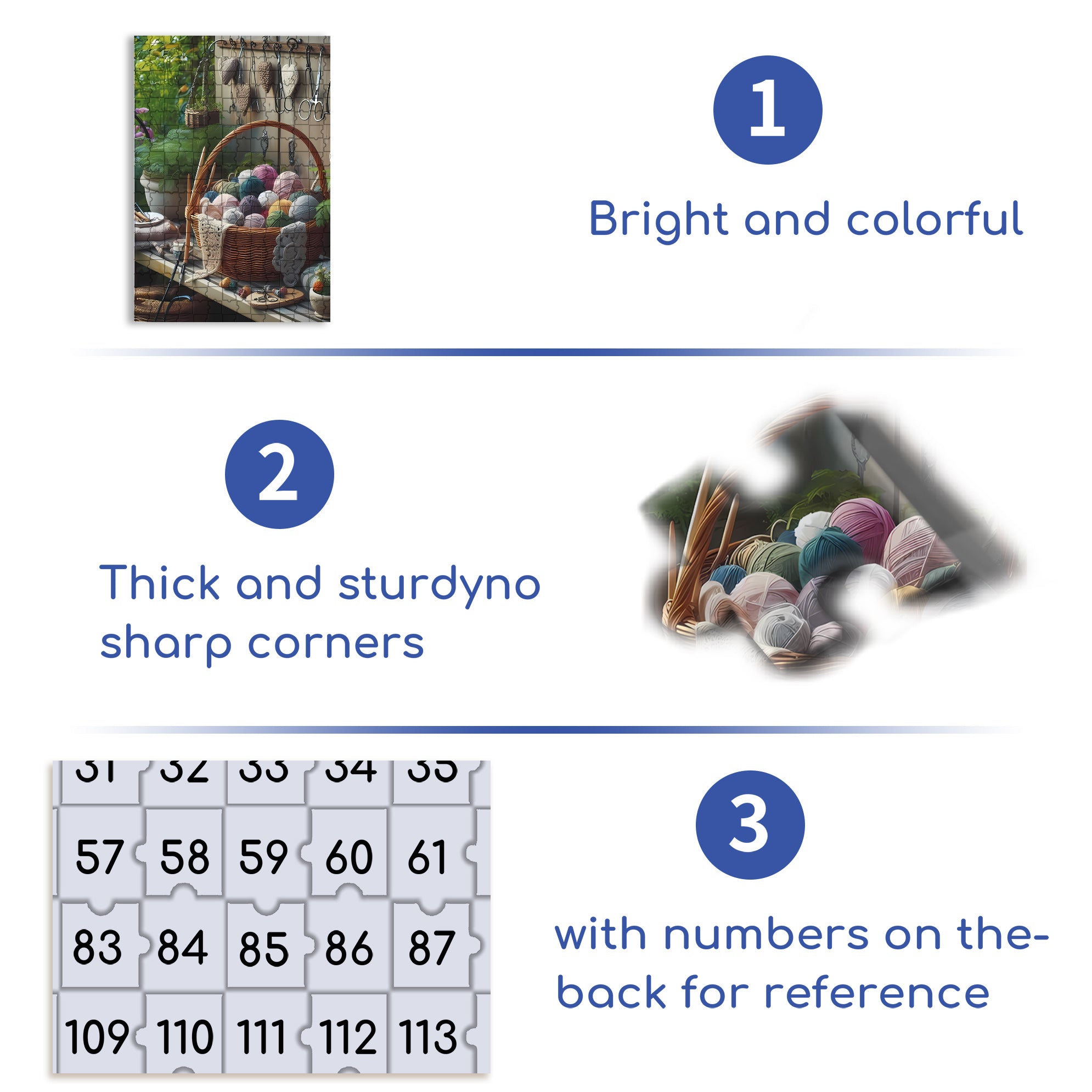 Yarn Ball 500pcs/1000pcs Jigsaw Puzzle, Scratch-Resistant, Interactive Family Game & Brain-Boosting DIY Decor, Perfect for Halloween, Christmas & New Year Gifts, Family Puzzle Game