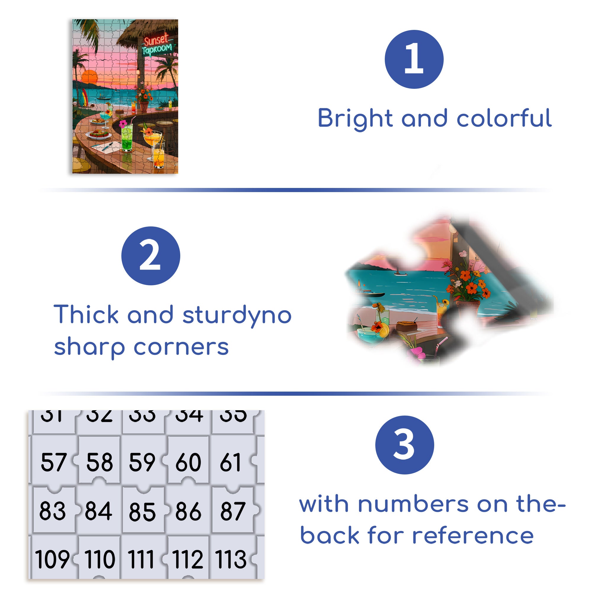 Beach Bar 500pcs/1000pcs Jigsaw Puzzle, Scratch-Resistant, Paper Material, Interactive Family Game & Brain-Boosting DIY Decor, Perfect for Halloween, Christmas & New Year Gifts, Family Puzzle Game