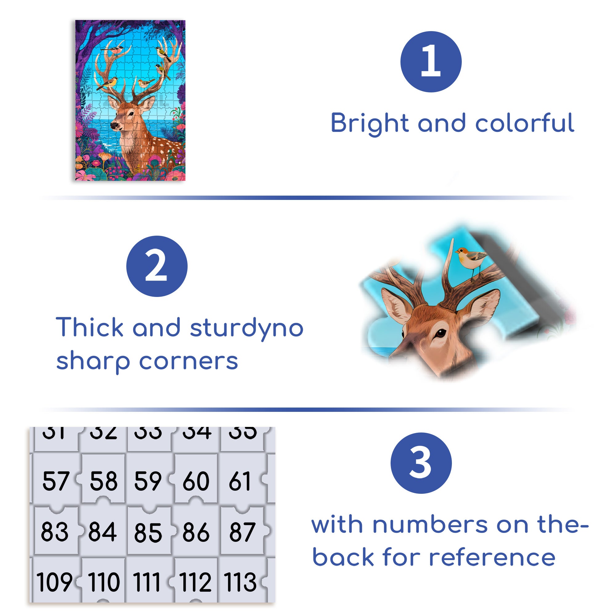 Buck 500pcs/1000pcs Jigsaw Puzzle, Scratch-Resistant, Paper Material, Interactive Family Game & Brain-Boosting DIY Decor, Perfect for Halloween, Christmas & New Year Gifts, Family Puzzle Game