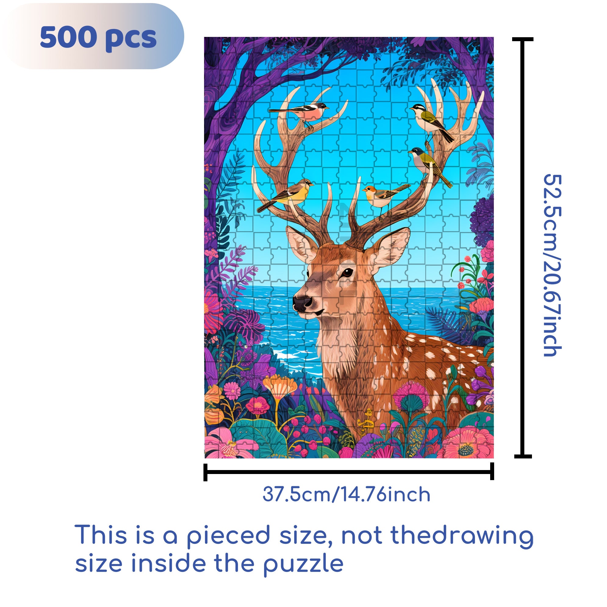 Buck 500pcs/1000pcs Jigsaw Puzzle, Scratch-Resistant, Paper Material, Interactive Family Game & Brain-Boosting DIY Decor, Perfect for Halloween, Christmas & New Year Gifts, Family Puzzle Game