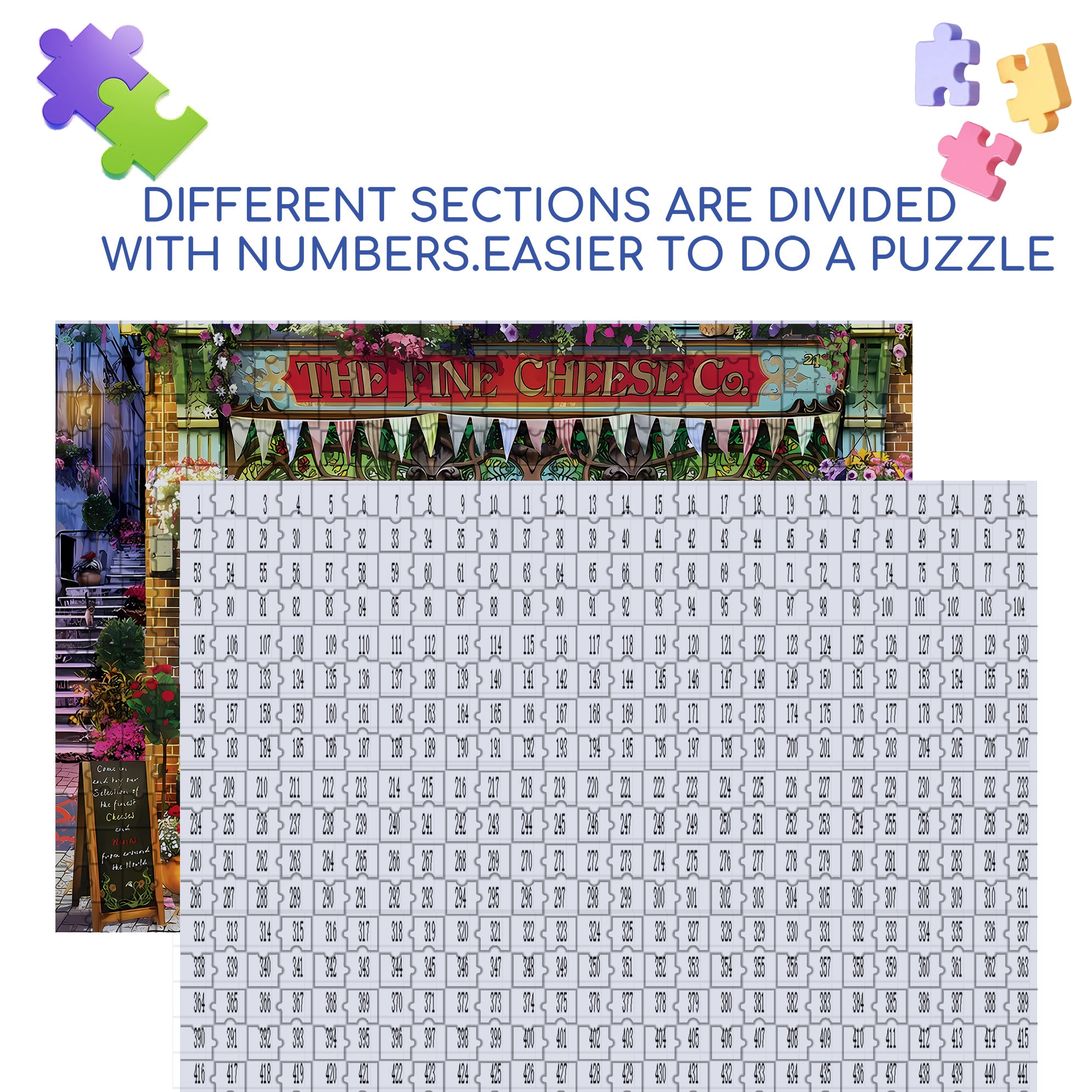 Cheese 500pcs/1000pcs Jigsaw Puzzle, Scratch-Resistant, Paper Material, Interactive Family Game & Brain-Boosting DIY Decor, Perfect for Halloween, Christmas & New Year Gifts, Family Puzzle Game
