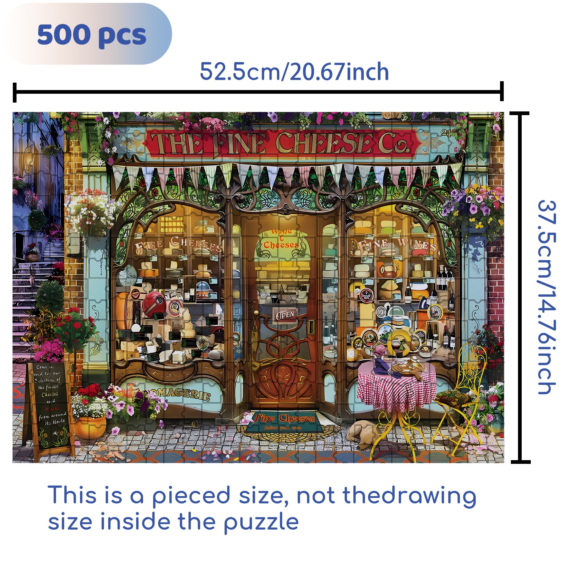 Cheese 500pcs/1000pcs Jigsaw Puzzle, Scratch-Resistant, Paper Material, Interactive Family Game & Brain-Boosting DIY Decor, Perfect for Halloween, Christmas & New Year Gifts, Family Puzzle Game