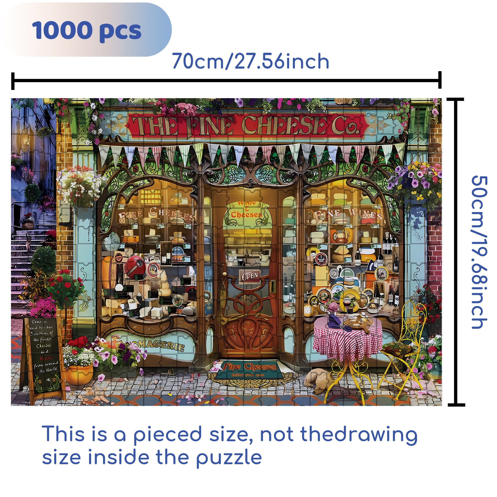Cheese 500pcs/1000pcs Jigsaw Puzzle, Scratch-Resistant, Paper Material, Interactive Family Game & Brain-Boosting DIY Decor, Perfect for Halloween, Christmas & New Year Gifts, Family Puzzle Game