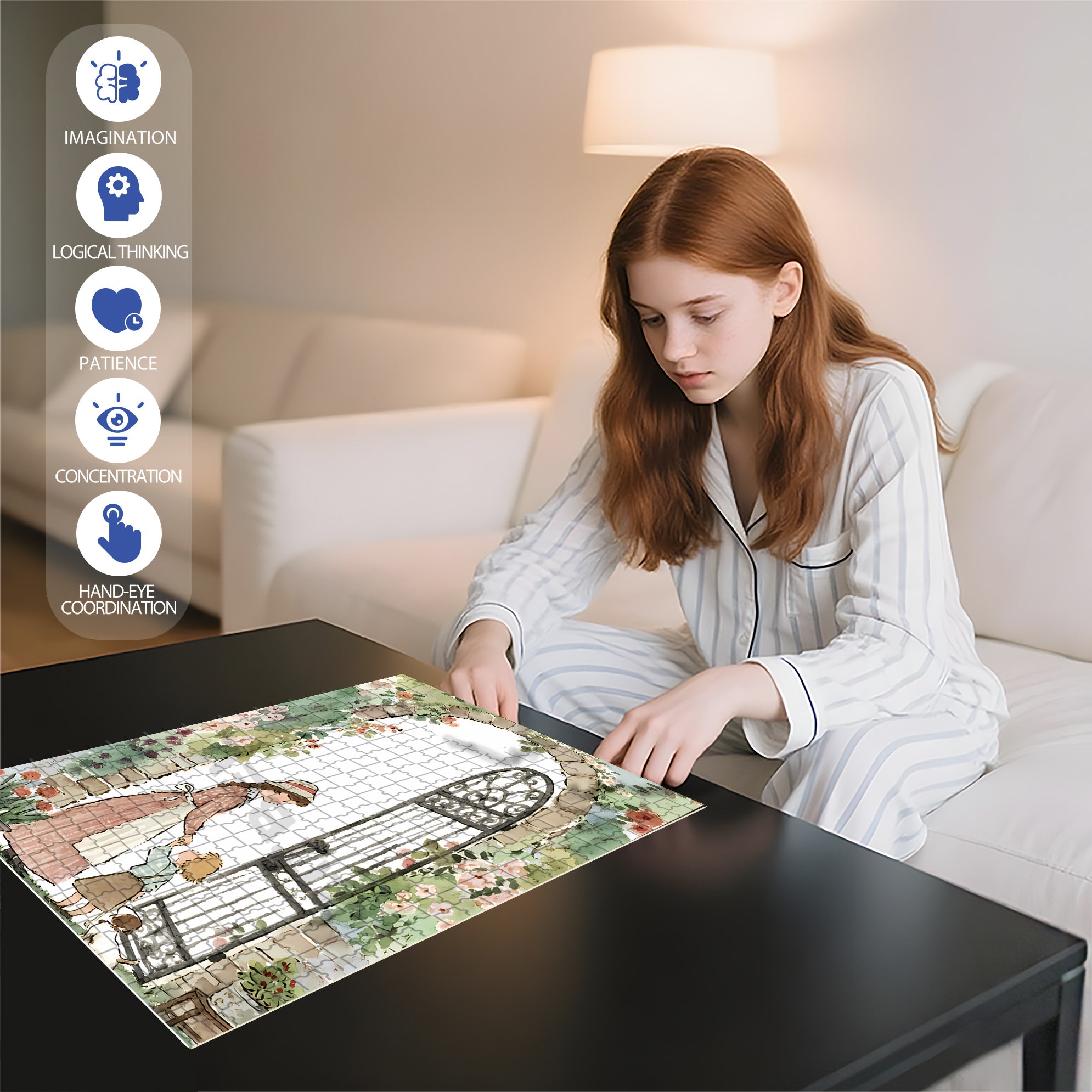 Childhood 500pcs/1000pcs Jigsaw Puzzle, Scratch-Resistant, Paper Material, Interactive Family Game & Brain-Boosting DIY Decor, Perfect for Halloween, Christmas & New Year Gifts, Family Puzzle Game