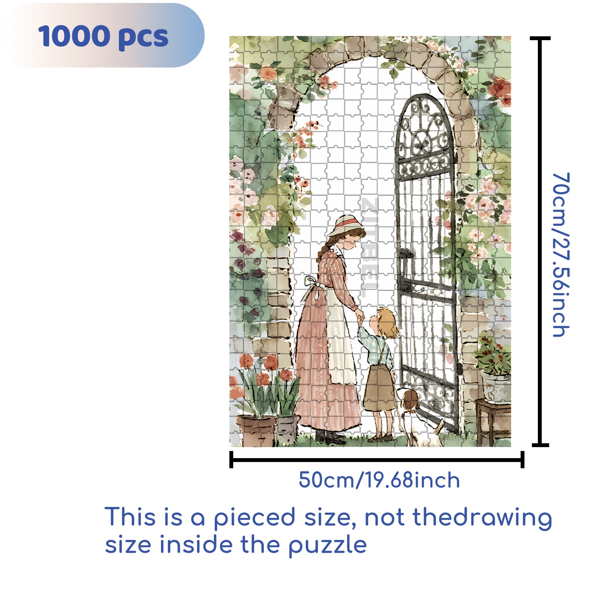 Childhood 500pcs/1000pcs Jigsaw Puzzle, Scratch-Resistant, Paper Material, Interactive Family Game & Brain-Boosting DIY Decor, Perfect for Halloween, Christmas & New Year Gifts, Family Puzzle Game