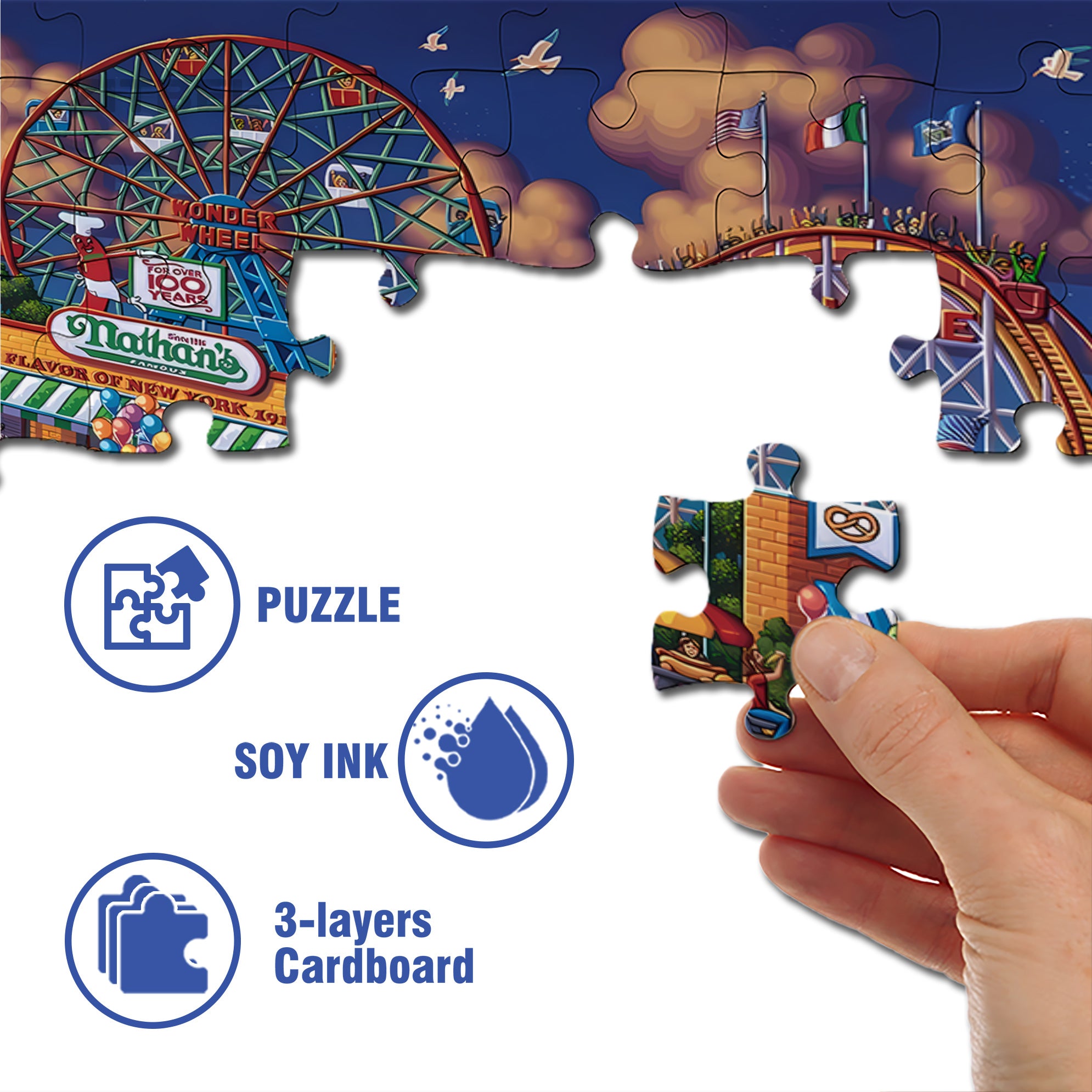 Cityscap 500pcs/1000pcs Jigsaw Puzzle, Scratch-Resistant, Paper Material, Interactive Family Game & Brain-Boosting DIY Decor, Perfect for Halloween, Christmas & New Year Gifts, Family Puzzle Game