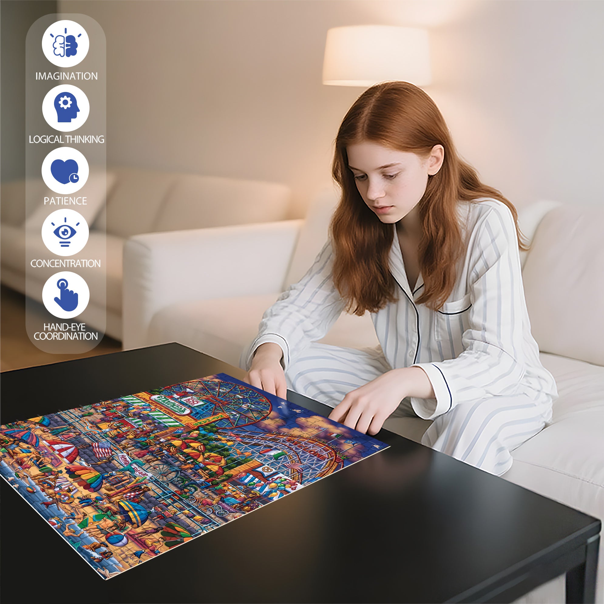 Cityscap 500pcs/1000pcs Jigsaw Puzzle, Scratch-Resistant, Paper Material, Interactive Family Game & Brain-Boosting DIY Decor, Perfect for Halloween, Christmas & New Year Gifts, Family Puzzle Game