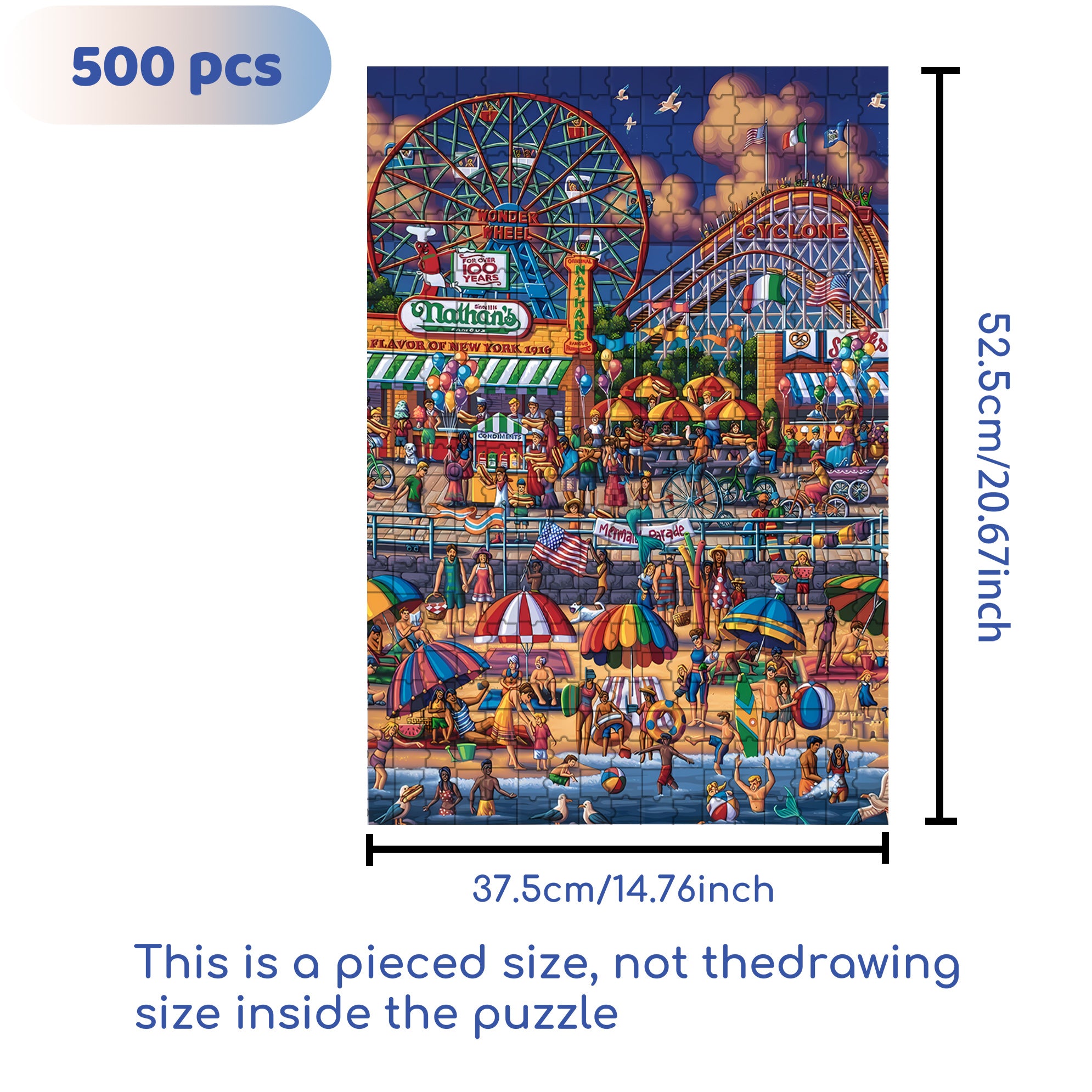 Cityscap 500pcs/1000pcs Jigsaw Puzzle, Scratch-Resistant, Paper Material, Interactive Family Game & Brain-Boosting DIY Decor, Perfect for Halloween, Christmas & New Year Gifts, Family Puzzle Game