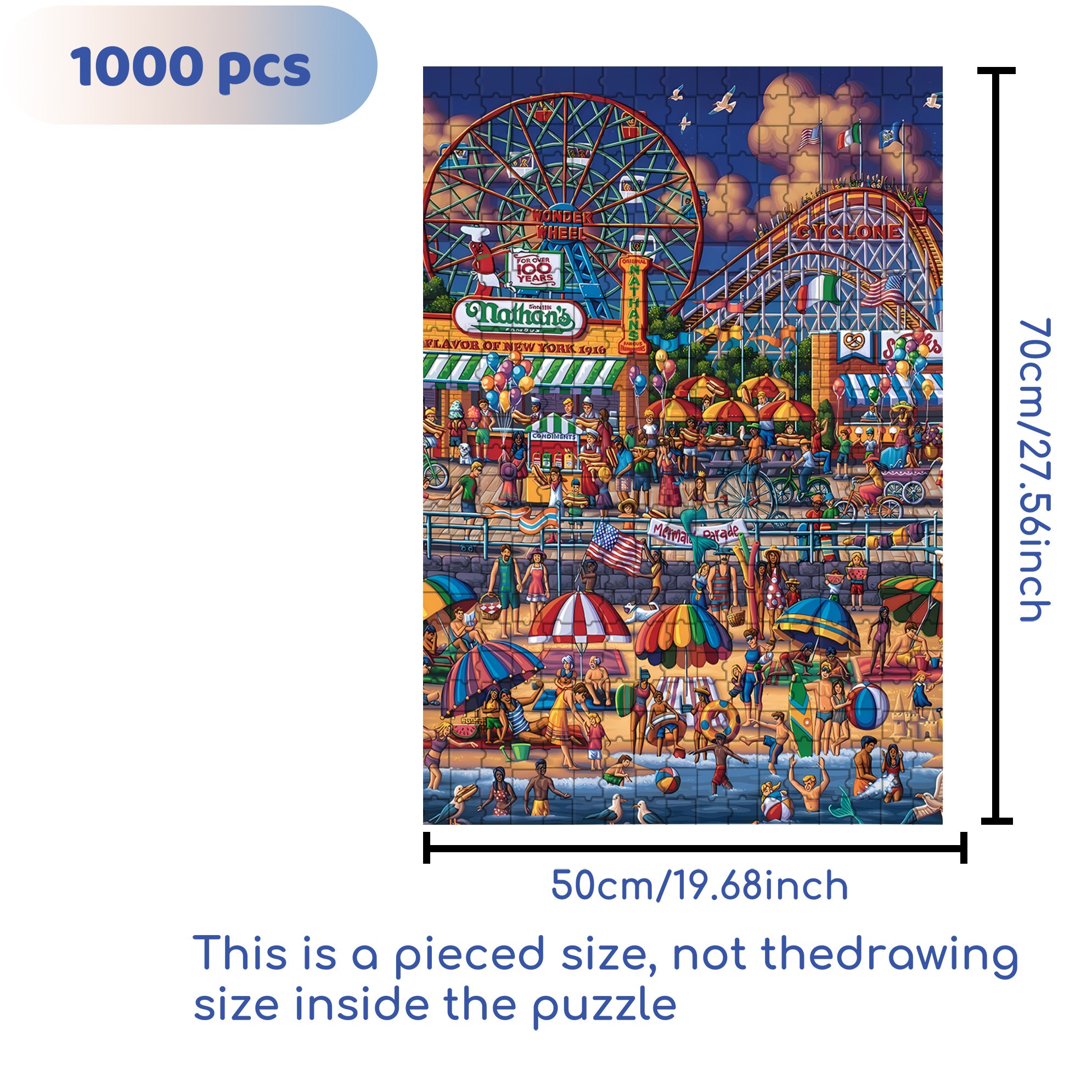Cityscap 500pcs/1000pcs Jigsaw Puzzle, Scratch-Resistant, Paper Material, Interactive Family Game & Brain-Boosting DIY Decor, Perfect for Halloween, Christmas & New Year Gifts, Family Puzzle Game
