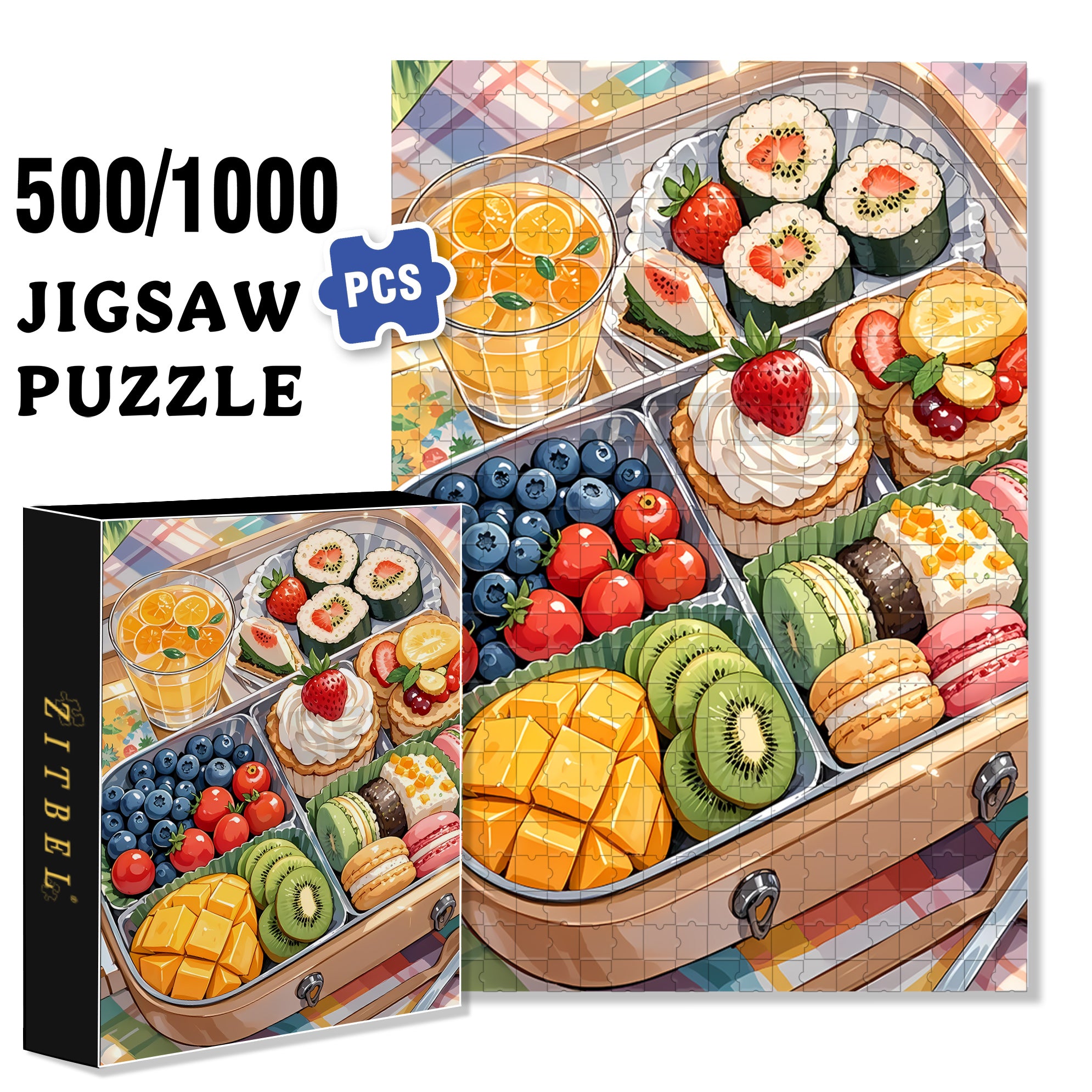 Convenient 500pcs/1000pcs Jigsaw Puzzle, Scratch-Resistant, Paper Material, Interactive Family Game & Brain-Boosting DIY Decor, Perfect for Halloween, Christmas & New Year Gifts, Family Puzzle Game