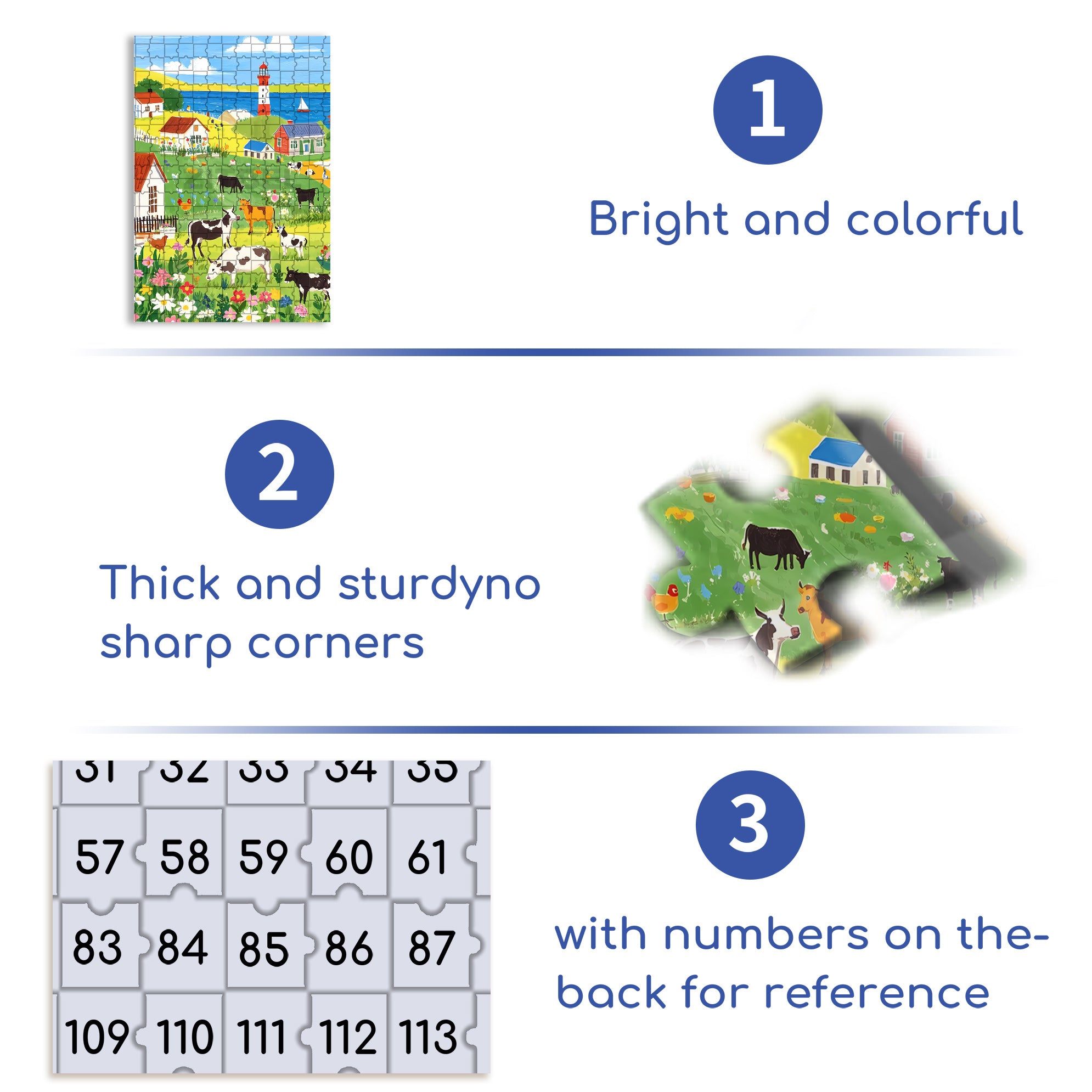 Cow 500pcs/1000pcs Jigsaw Puzzle, Scratch-Resistant, Paper Material, Interactive Family Game & Brain-Boosting DIY Decor, Perfect for Halloween, Christmas & New Year Gifts, Family Puzzle Game