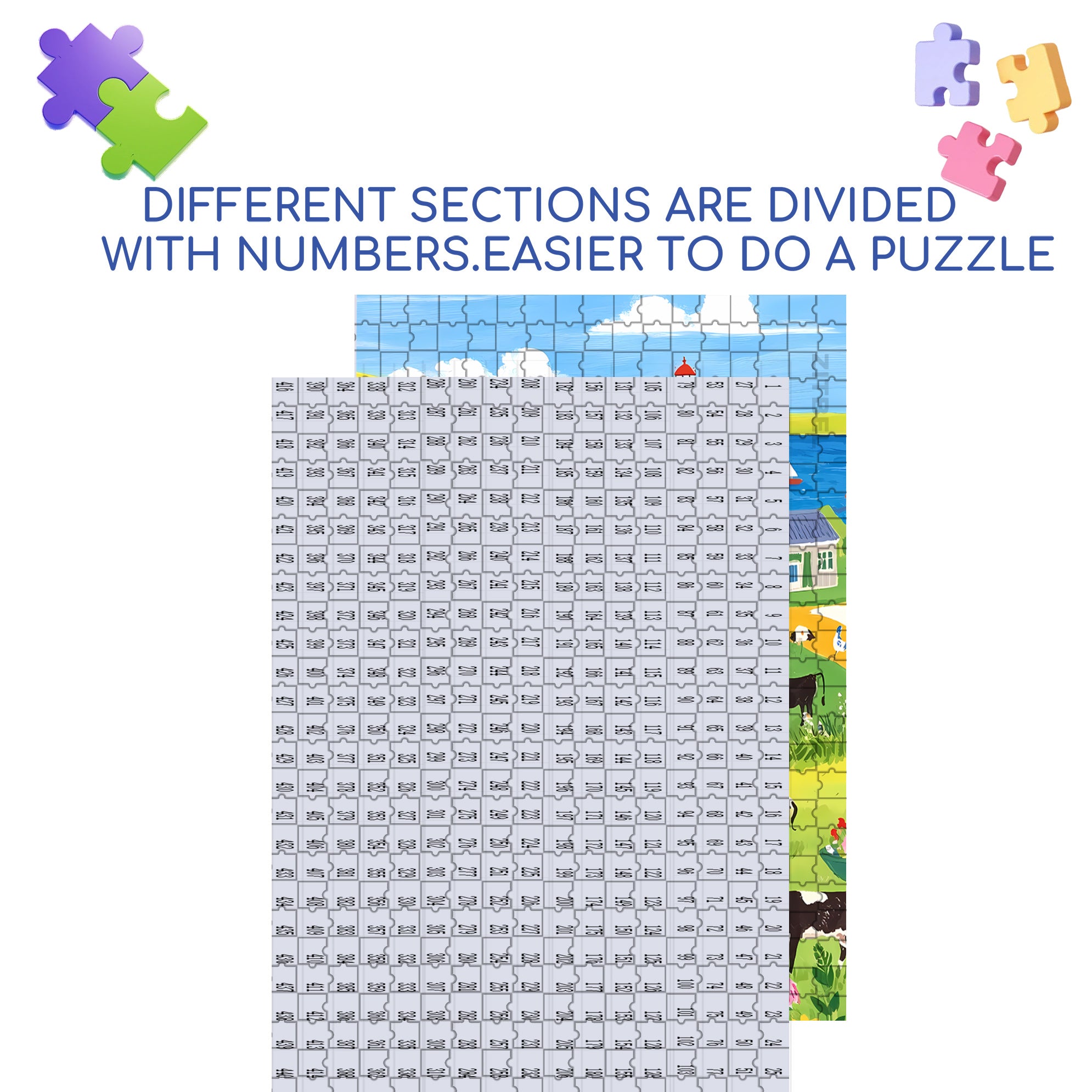 Cow 500pcs/1000pcs Jigsaw Puzzle, Scratch-Resistant, Paper Material, Interactive Family Game & Brain-Boosting DIY Decor, Perfect for Halloween, Christmas & New Year Gifts, Family Puzzle Game