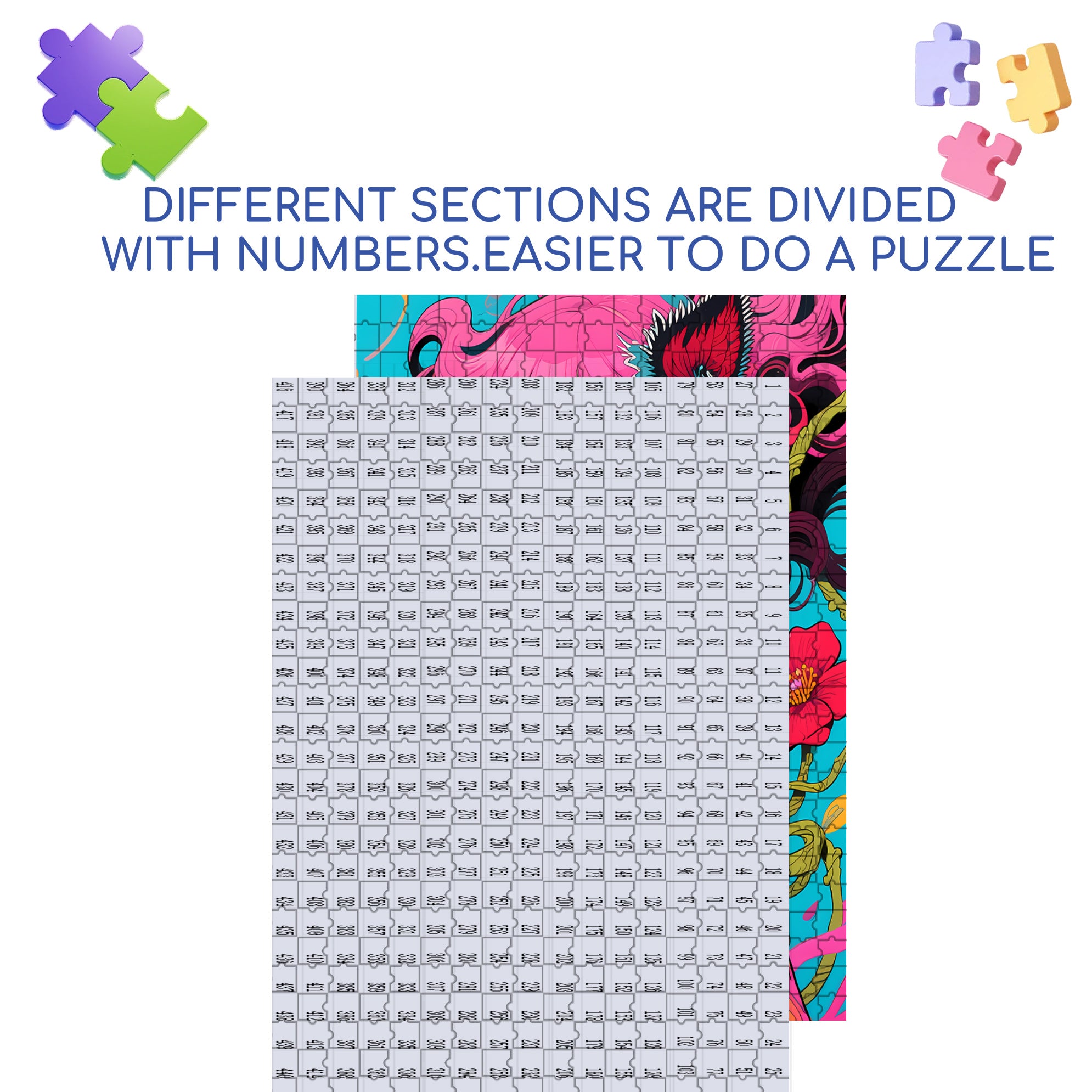 Fashion 500pcs/1000pcs Jigsaw Puzzle, Scratch-Resistant, Paper Material, Interactive Family Game & Brain-Boosting DIY Decor, Perfect for Halloween, Christmas & New Year Gifts, Family Puzzle Game