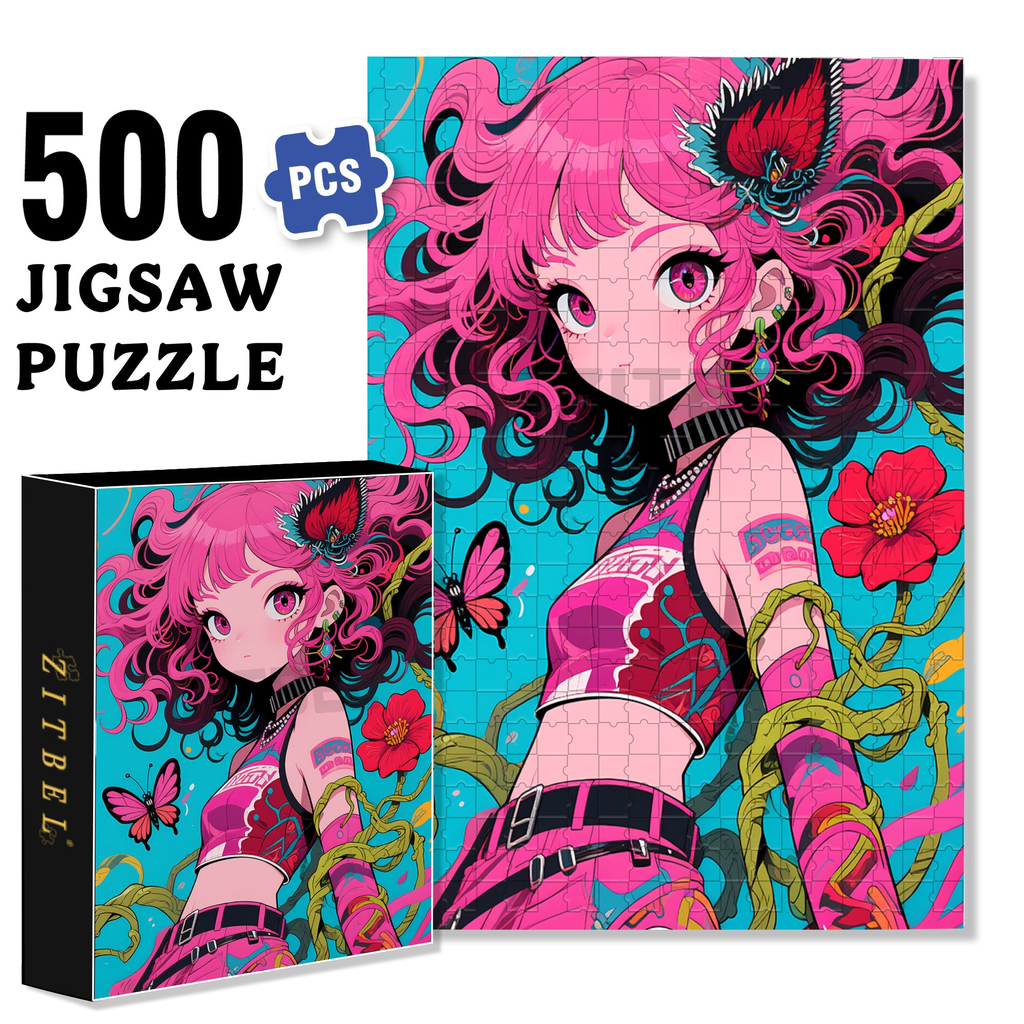 Fashion 500pcs/1000pcs Jigsaw Puzzle, Scratch-Resistant, Paper Material, Interactive Family Game & Brain-Boosting DIY Decor, Perfect for Halloween, Christmas & New Year Gifts, Family Puzzle Game