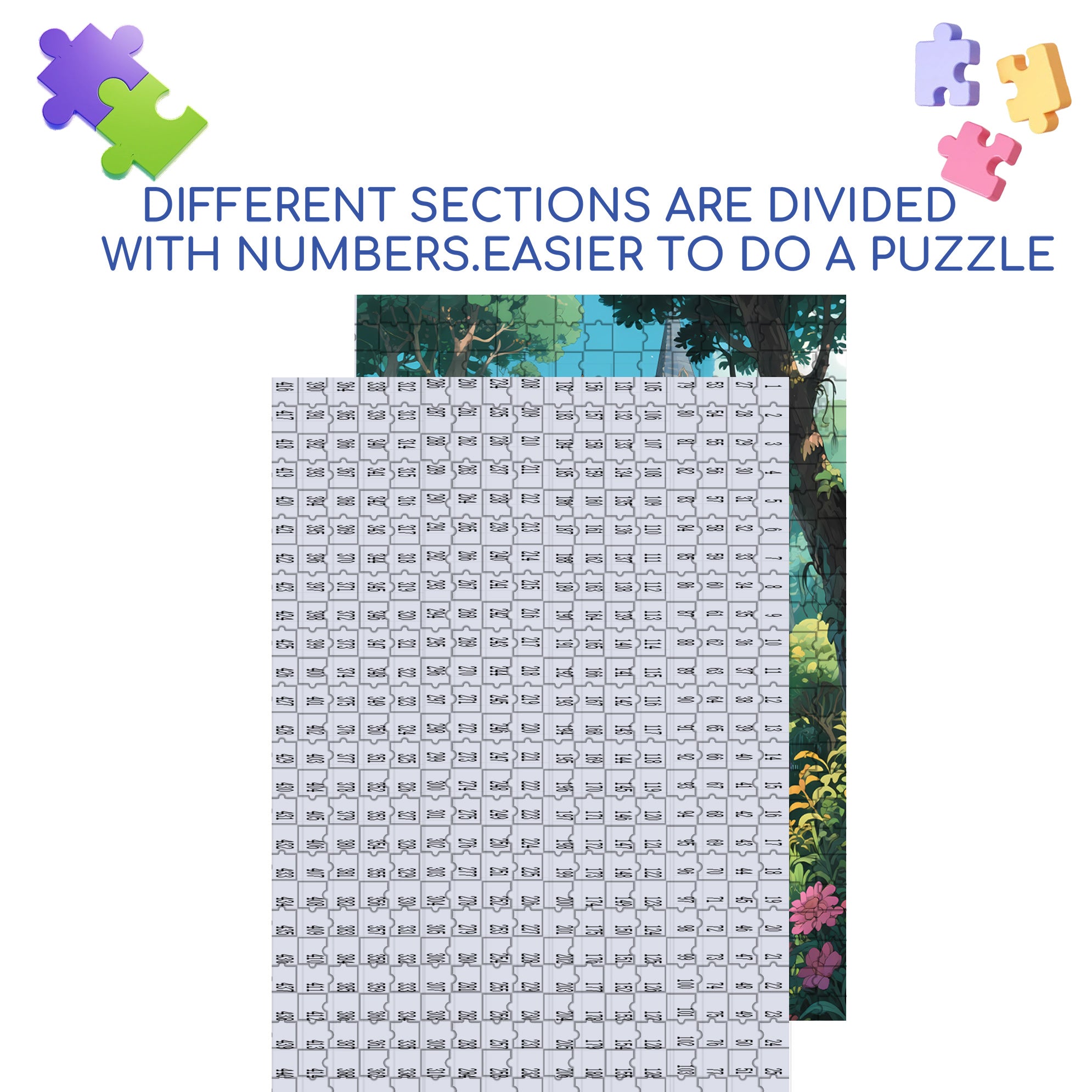Forest Castle2 500pcs/1000pcs Jigsaw Puzzle, Scratch-Resistant, Paper Material, Interactive Family Game & Brain-Boosting DIY Decor, Perfect for Halloween, Christmas & New Year Gifts, Family Puzzle Game