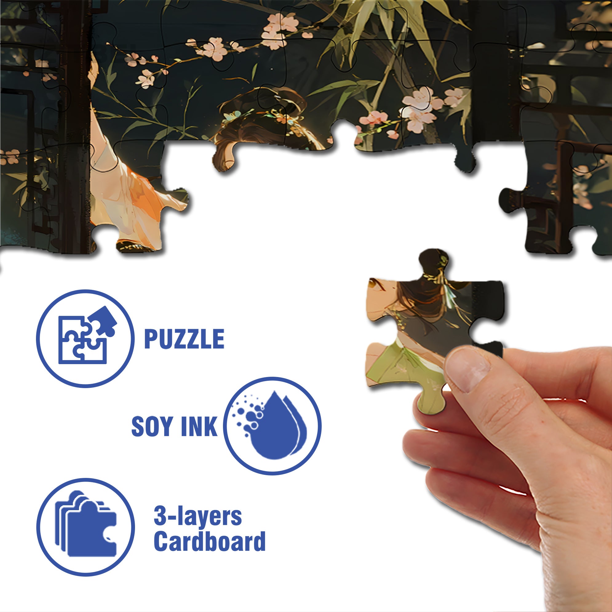 Four Beauties 500pcs/1000pcs Jigsaw Puzzle, Scratch-Resistant, Paper Material, Interactive Family Game & Brain-Boosting DIY Decor, Perfect for Halloween, Christmas & New Year Gifts, Family Puzzle Game